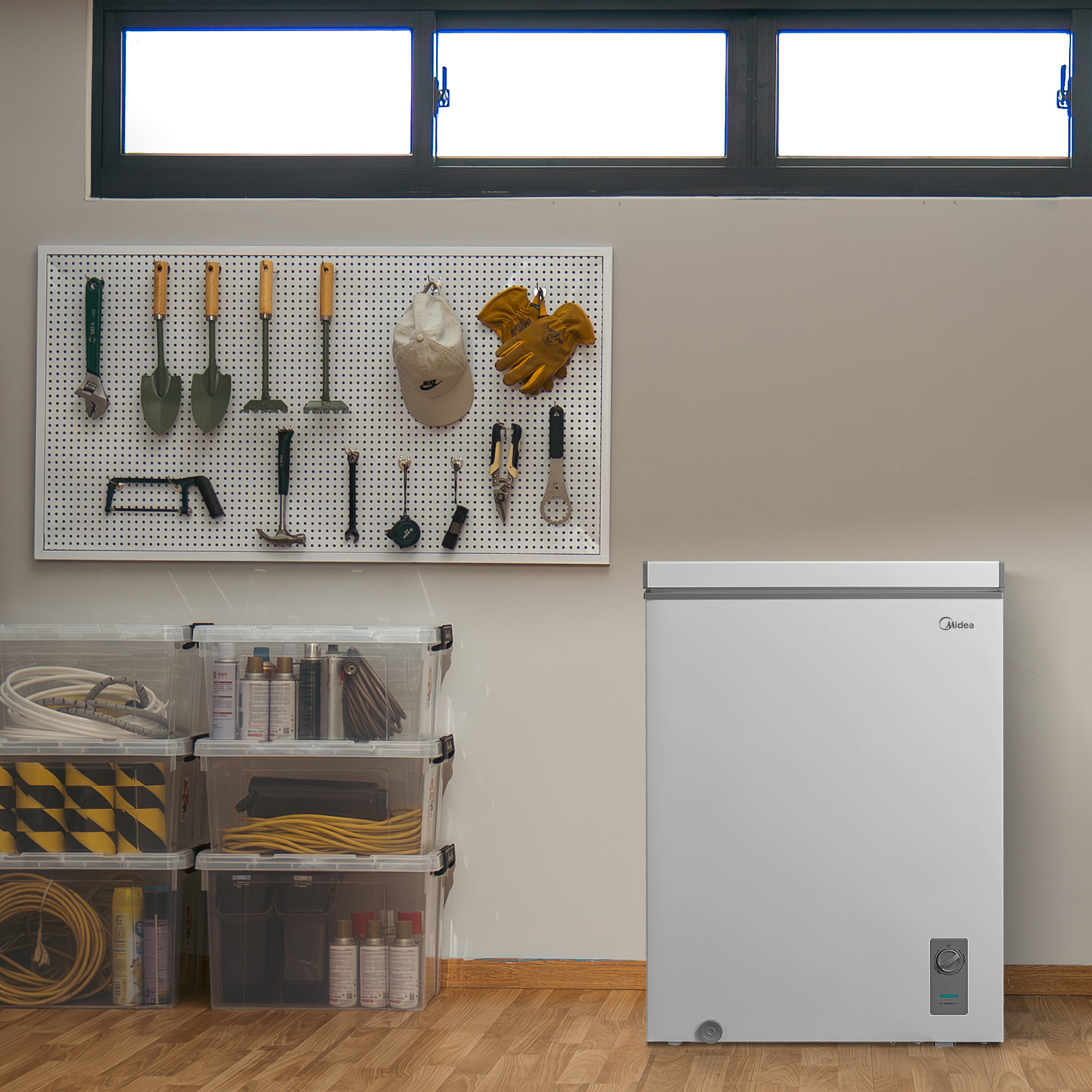 Congelador tipo baúl listo para garaje convertibl a refrigerador de 5.1 pies cúbicos (blanco) MRC05M5CWW