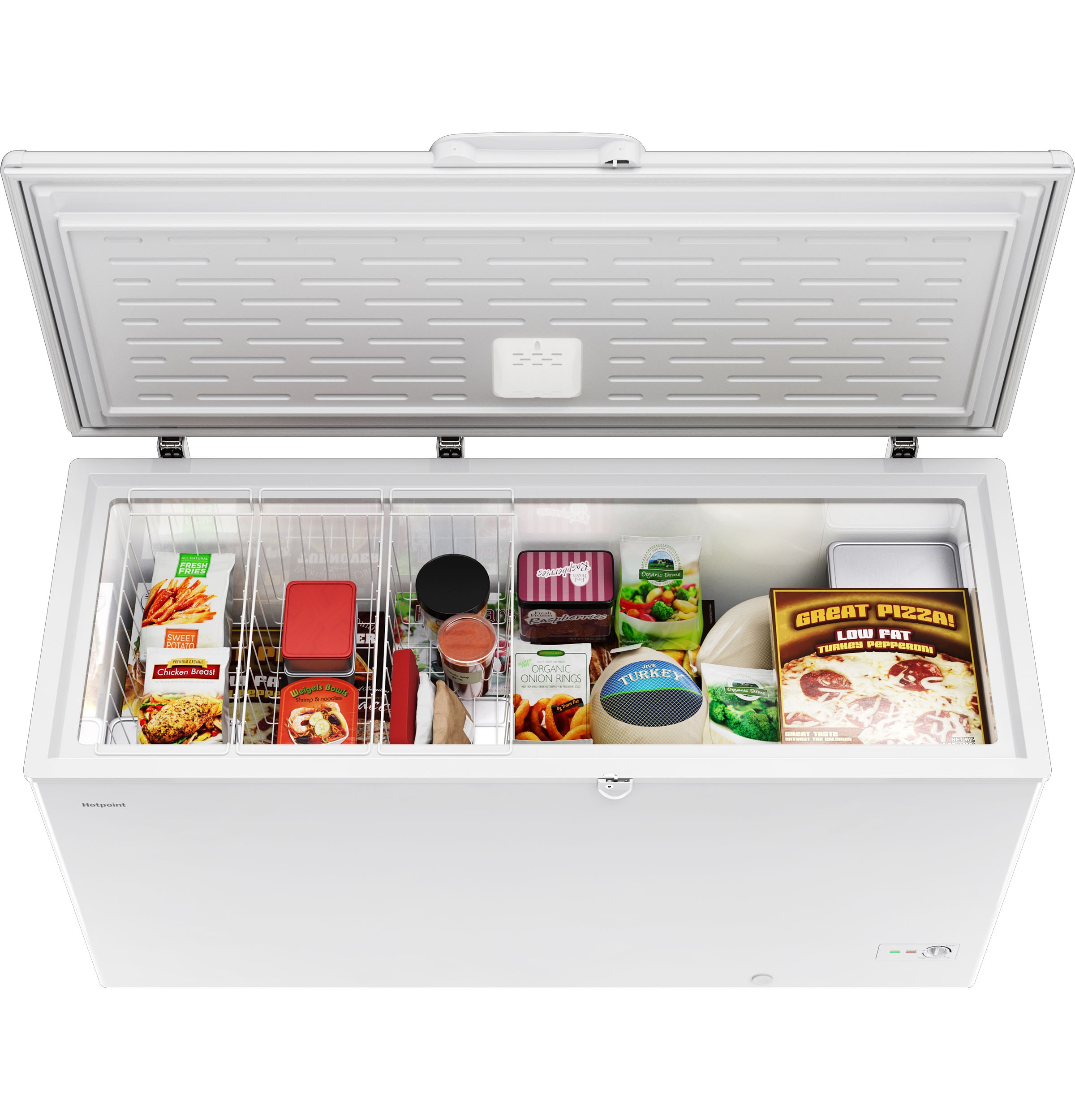 Congelador de Pecho de 17.9 pies cúbicos Convertible a Refrigerador (Blanco)
