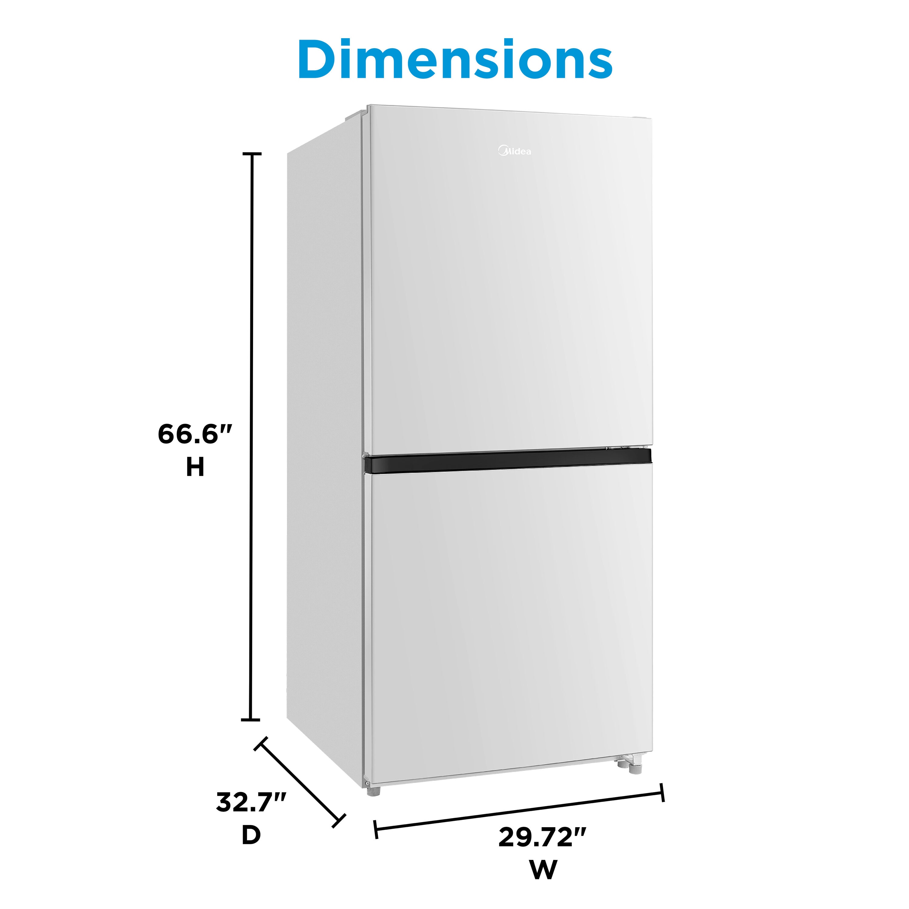 Congelador/Refrigerador Vertical Convertible Midea 50/50 Flex de 20 pies cúbicos para Garage, listo para garage, sin escarcha (Blanco) Certificado ENERGY STAR MRU21C7BWW