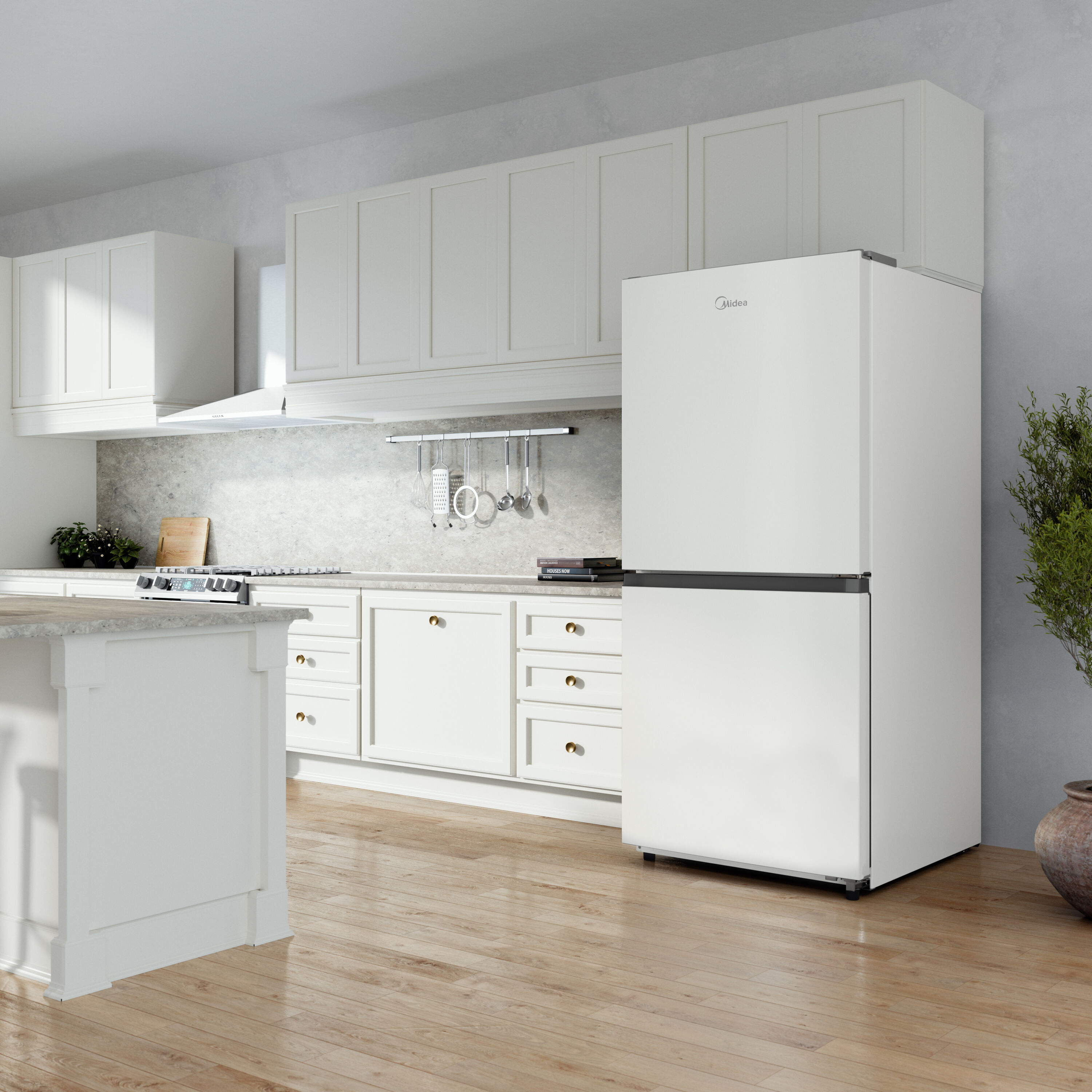 Congelador/Refrigerador Vertical Convertible Midea 50/50 Flex de 20 pies cúbicos para Garage, listo para garage, sin escarcha (Blanco) Certificado ENERGY STAR MRU21C7BWW