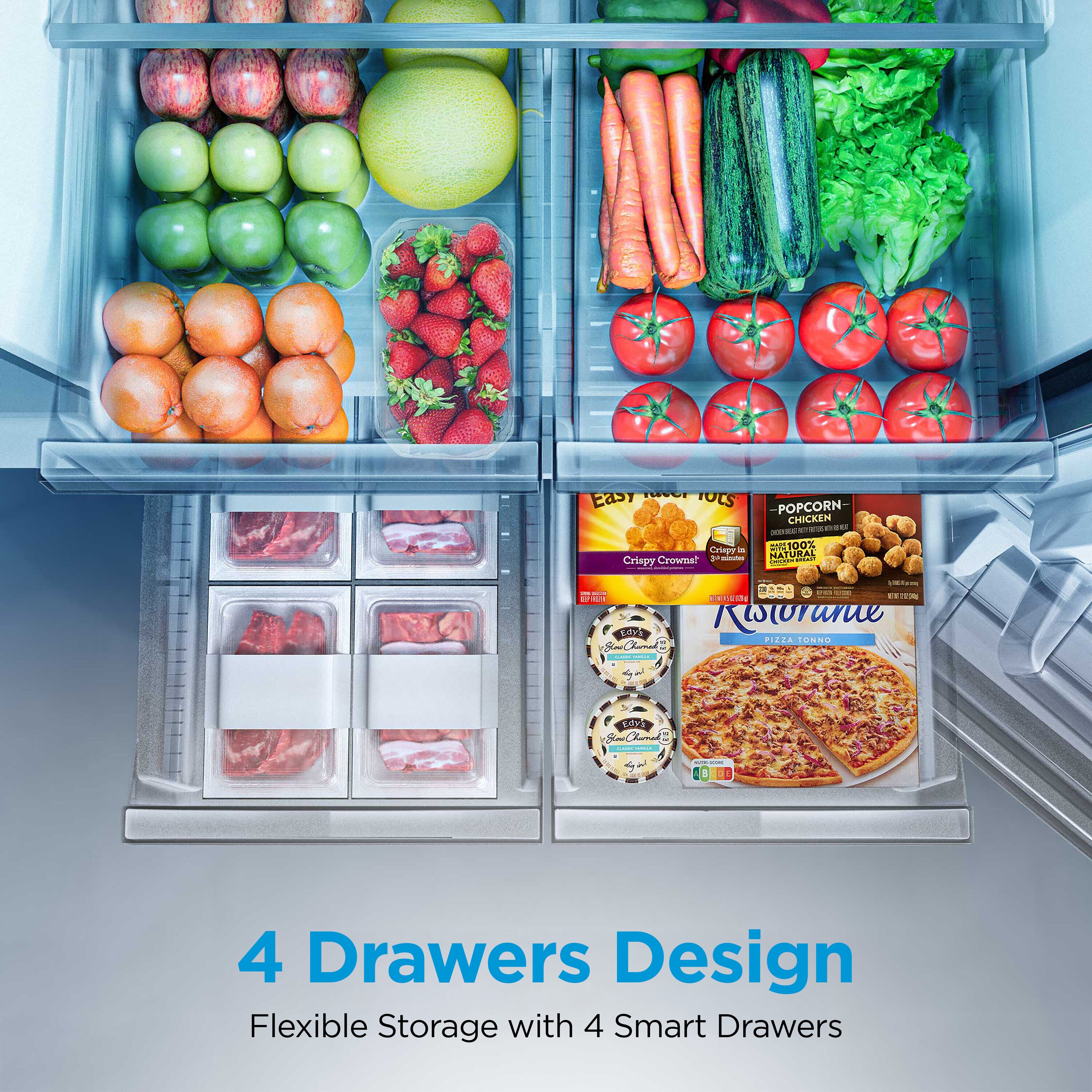 Congelador/Refrigerador Vertical Convertible Midea 50/50 Flex de 20 pies cúbicos para Garage, listo para garage, sin escarcha (Blanco) Certificado ENERGY STAR MRU21C7BWW