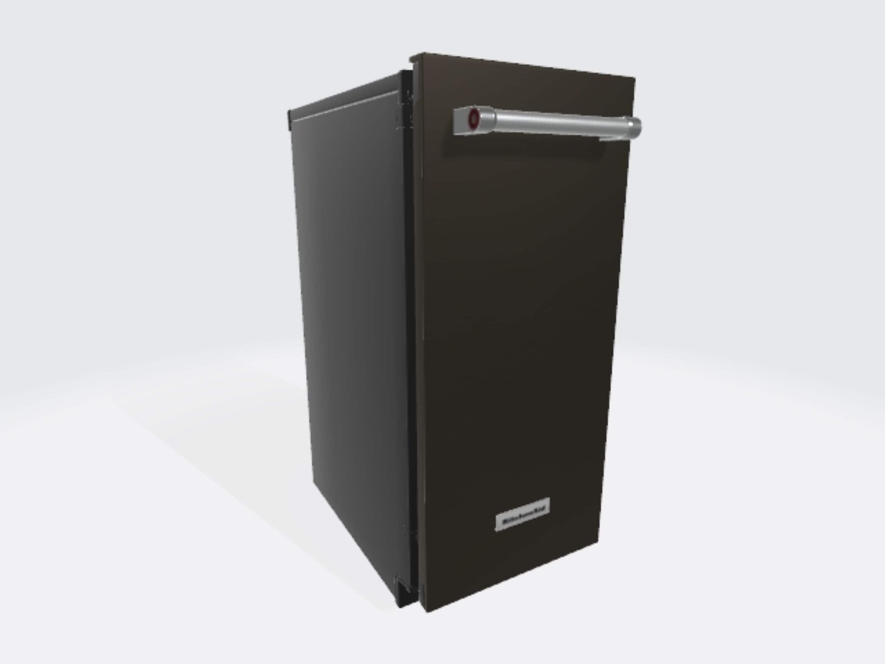 Máquina de hielo empotrada de cubos de 22.8 libras al día de KitchenAid (Negro Acero Inoxidable con acabado PRINTSHIELD) KUIX535HBS