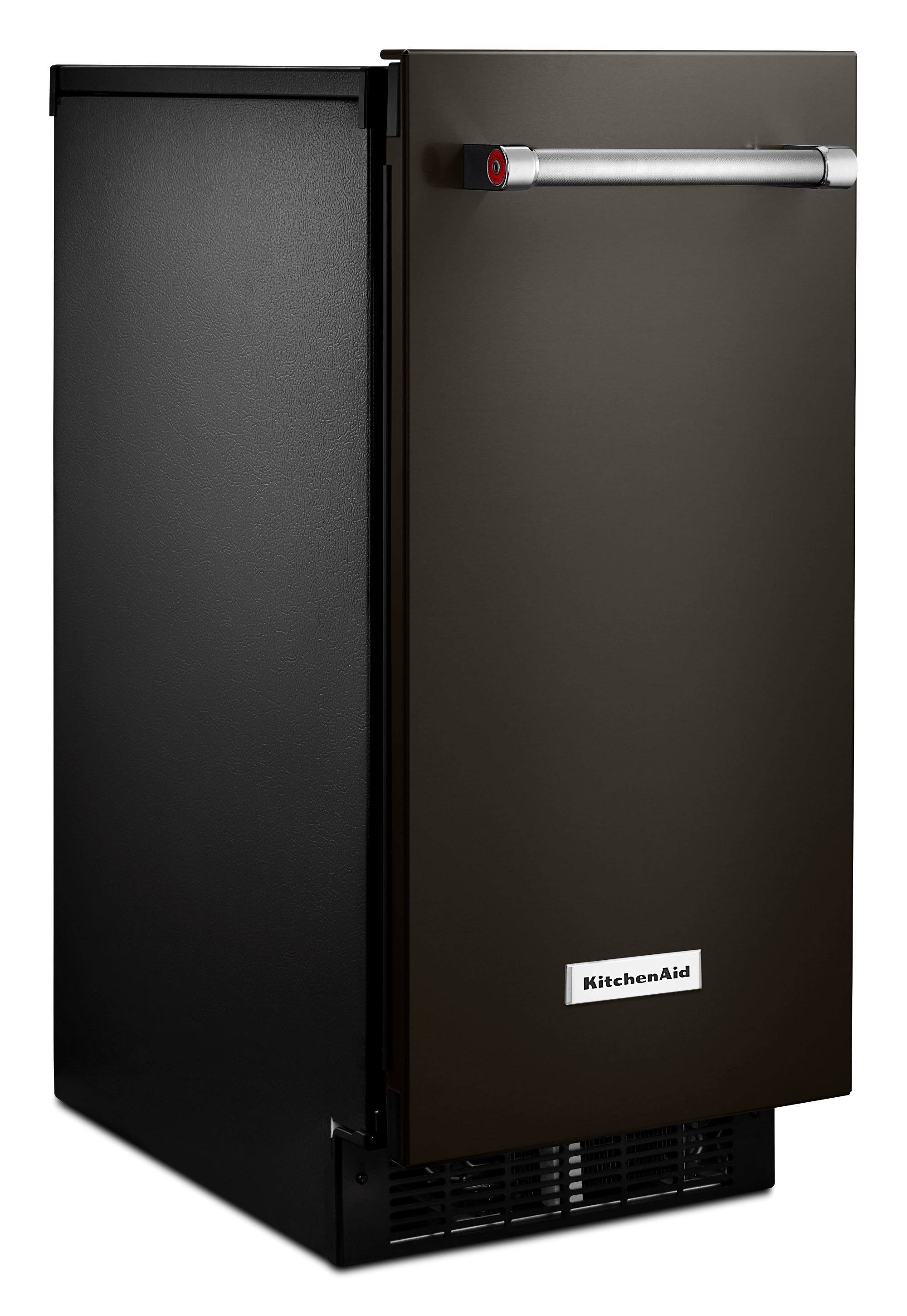 Máquina de hielo empotrada de cubos de 22.8 libras al día de KitchenAid (Negro Acero Inoxidable con acabado PRINTSHIELD) KUIX535HBS