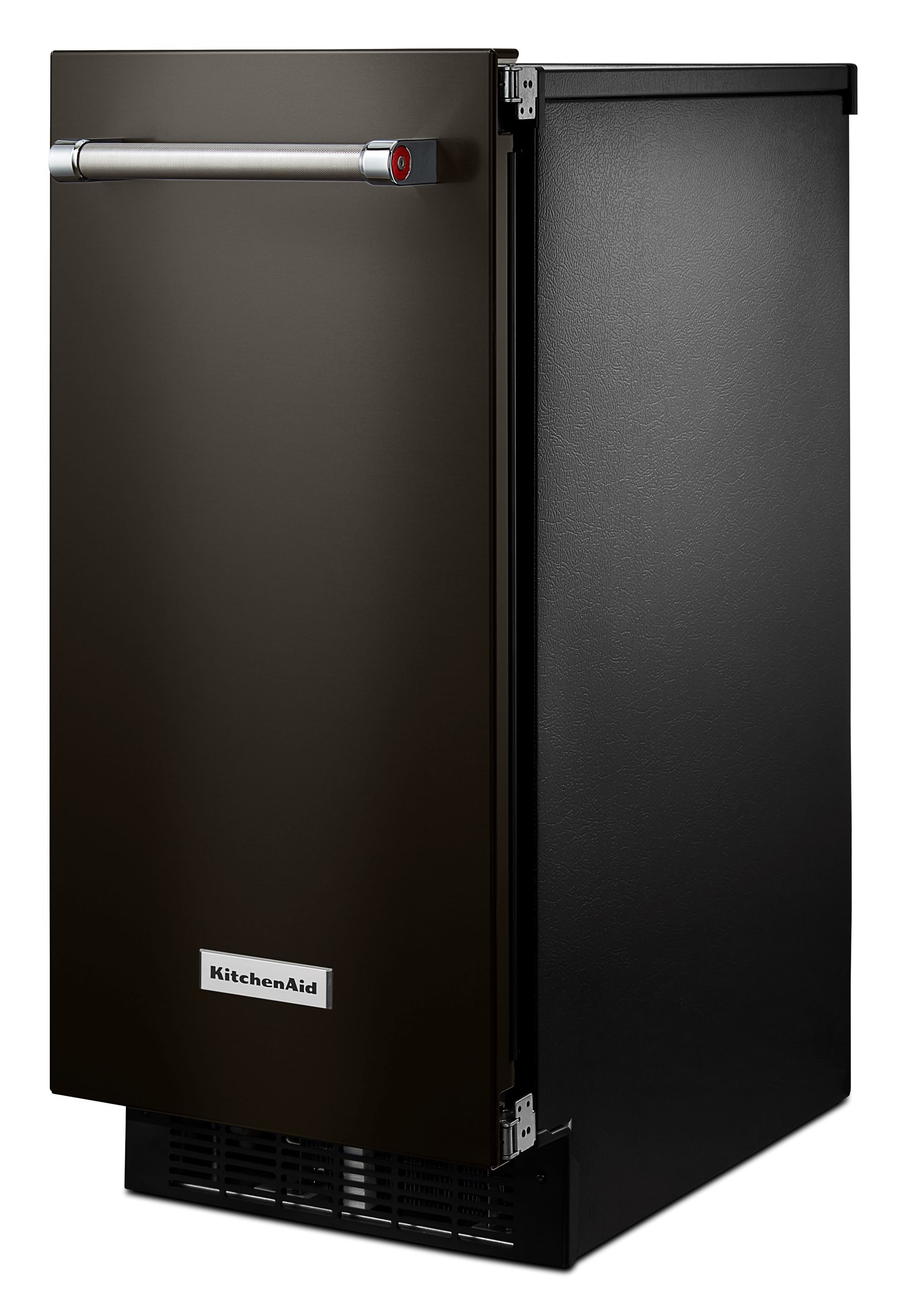 Máquina de hielo empotrada de cubos de 22.8 libras al día de KitchenAid (Negro Acero Inoxidable con acabado PRINTSHIELD) KUIX535HBS