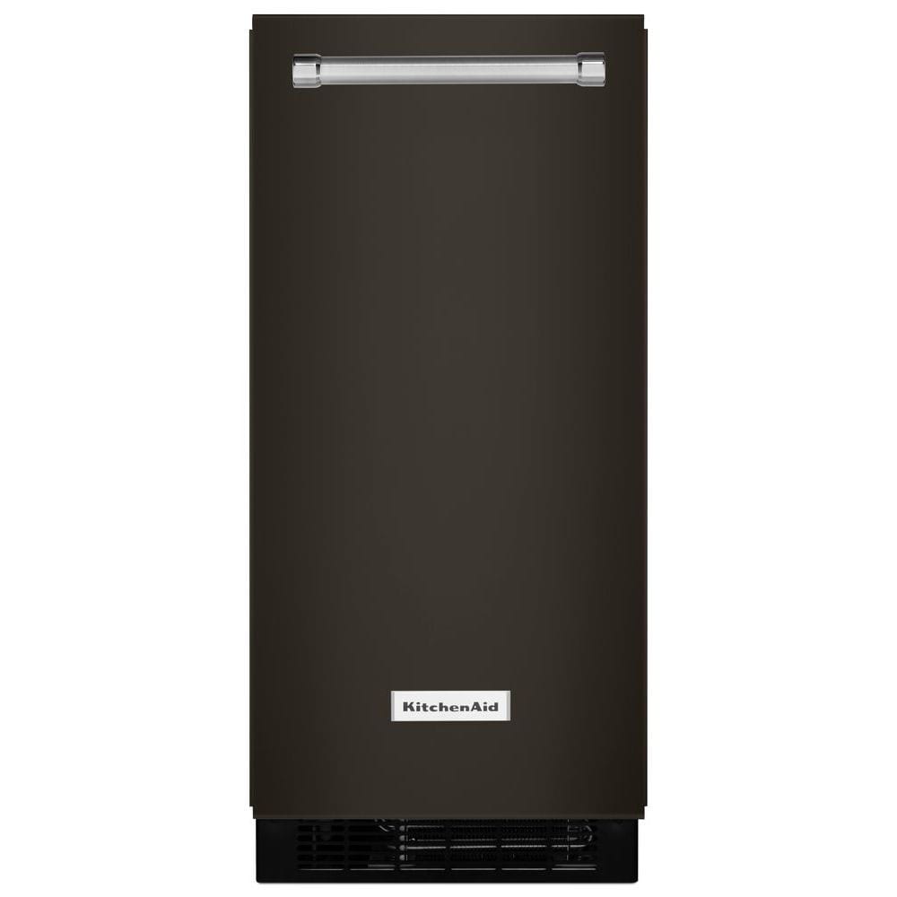 Máquina de hielo empotrada de cubos de 22.8 libras al día de KitchenAid (Negro Acero Inoxidable con acabado PRINTSHIELD) KUIX535HBS