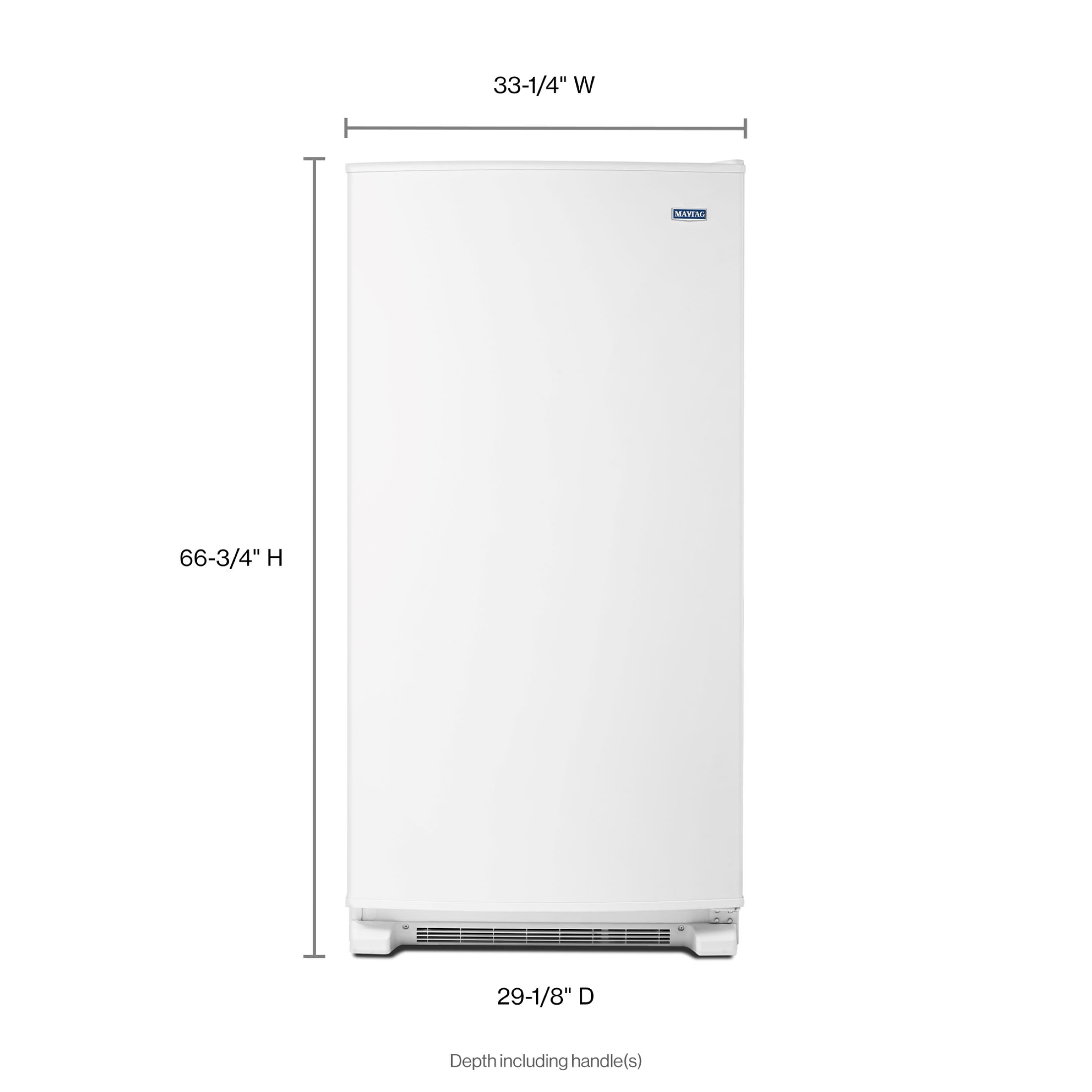 Congelador vertical sin escarcha de 15.68 pies cúbicos Maytag (blanco)