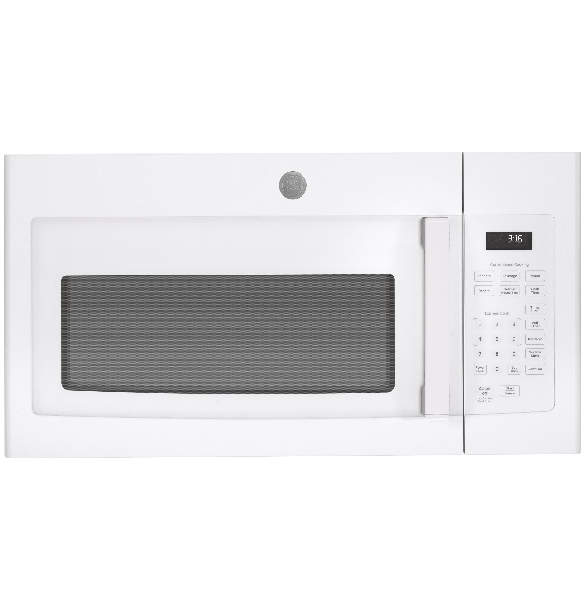 Microondas de 1.6 pies cúbicos sobre la estufa de 29.875 pulgadas (blanco)
