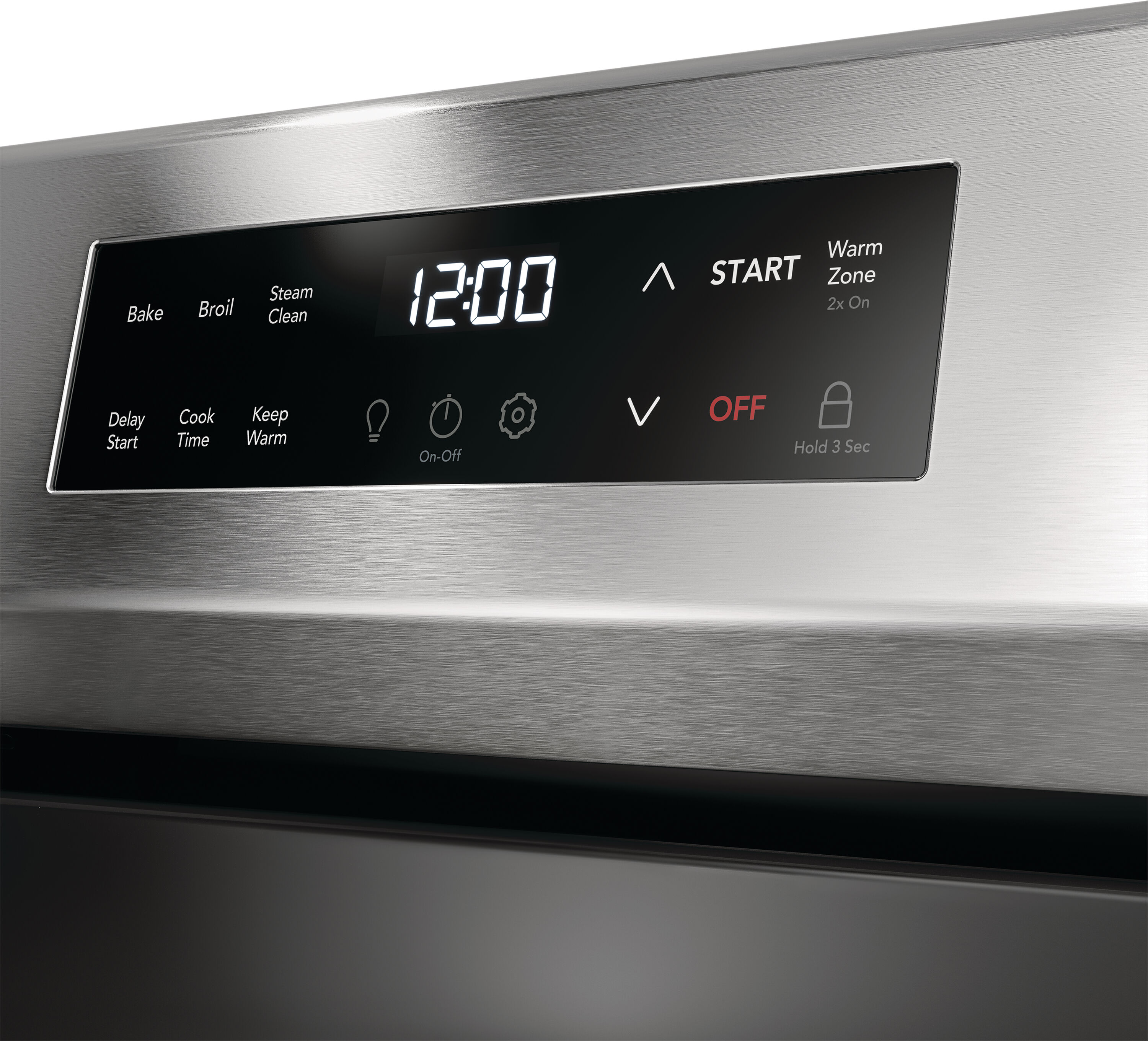 Estufa eléctrica independiente de 5 quemadores de vidrio de 30 pulgadas de acero inoxidable resistente a las huellas dactilares de 5.3 pies cúbicos de Frigidaire
