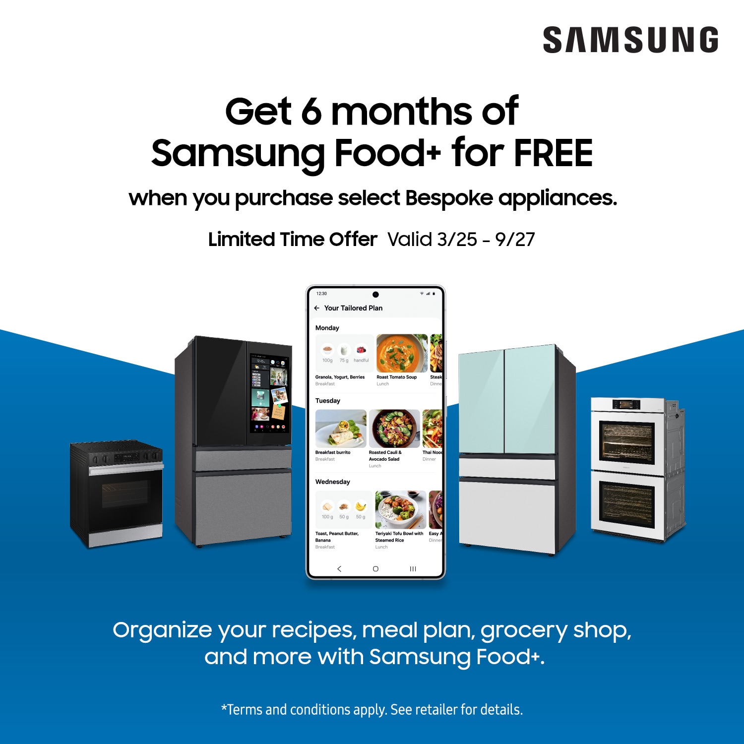 Estufa eléctrica deslizable Samsung Bespoke de 30 pulgadas con 5 quemadores en la cubierta de vidrio y horno de 6.3 pies cúbicos (Acero inoxidable) NSE6DG8100SR