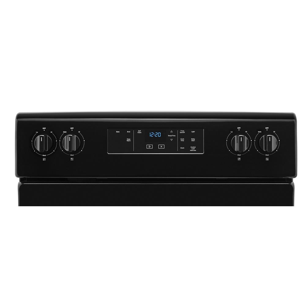Parrilla eléctrica independiente de 30 pulgadas con 4 quemadores y 4.8 pies cúbicos en color negro