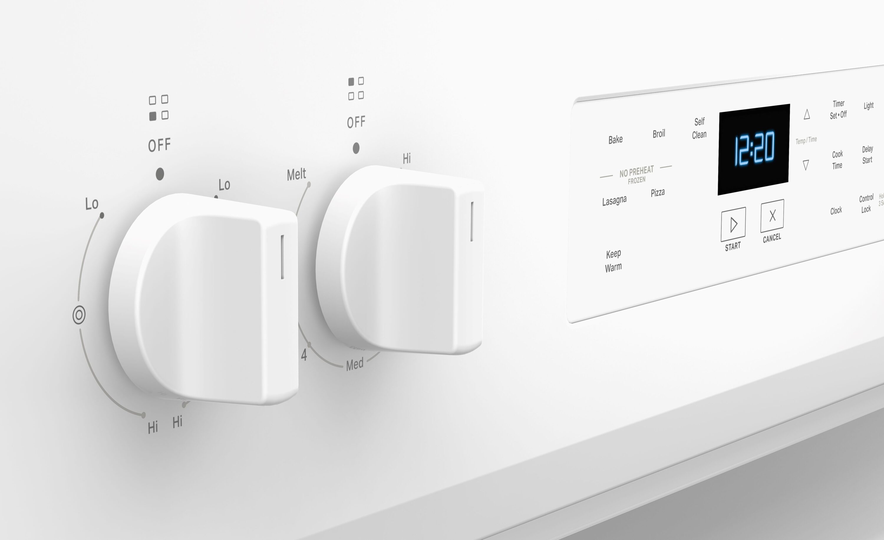 Estufa eléctrica independiente de 30 pulgadas con tapa de cristal y 4 quemadores en color blanco de 5.3 pies cúbicos de Whirlpool (WFES3530RW)
