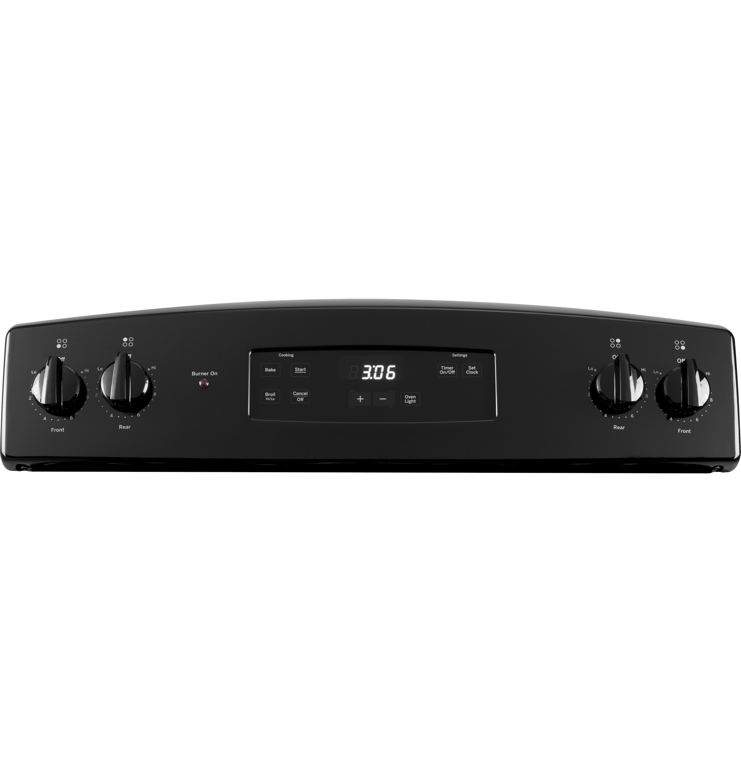 Estufa eléctrica independiente de 30 pulgadas con 4 quemadores y 5.0 pies cúbicos (Negra) JBS360DMBB