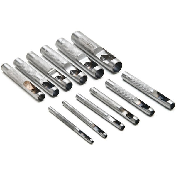 Biltek New Hollow Metal Leather Punch Set Punches Professional Wood Plastic Gasket, 13Pk - NPTC-HLP012-1Y