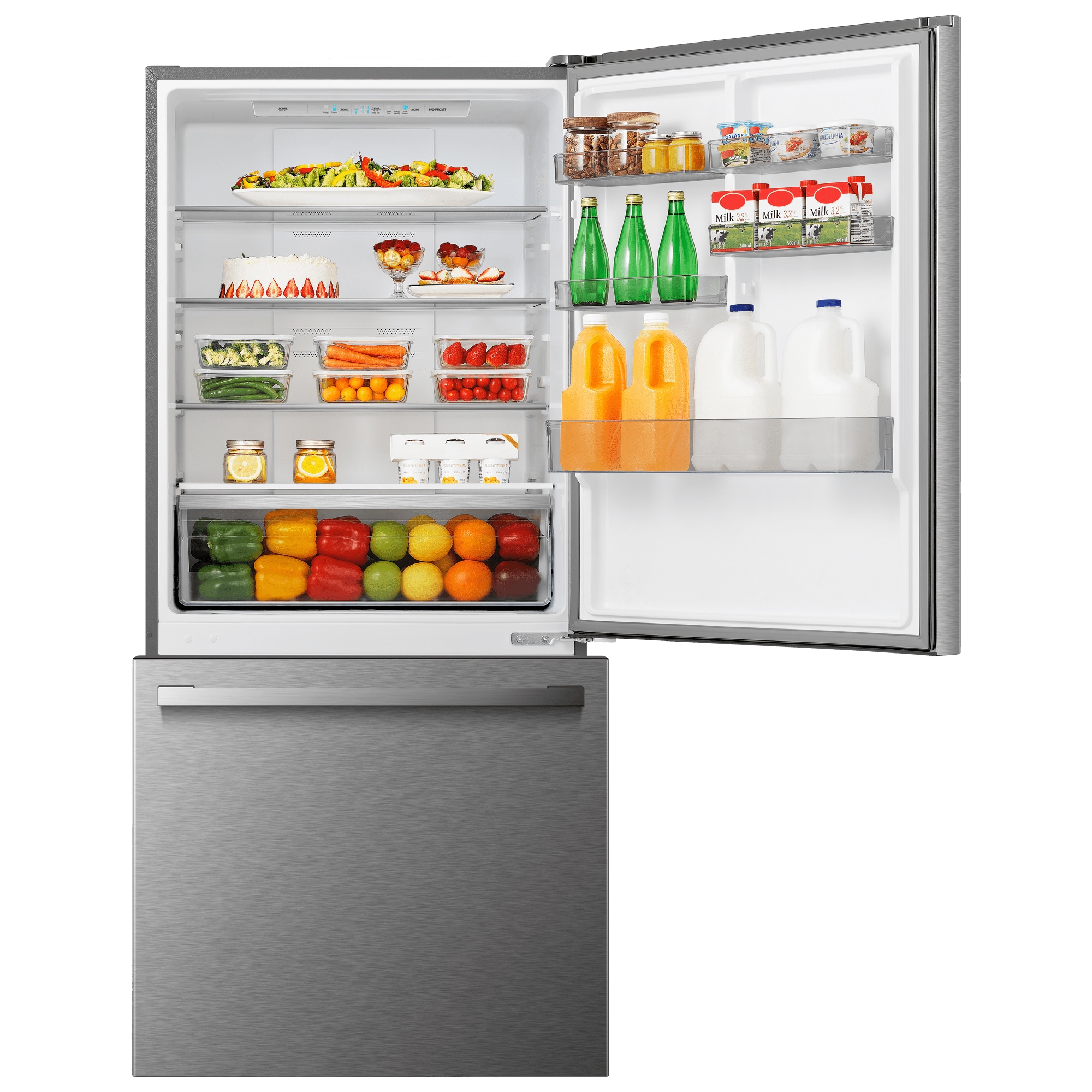 Refrigerador Hisense de 17.2 pies cúbicos con congelador inferior y profundidad de mostrador - Acero inoxidable resistente a huellas - Certificación ENERGY STAR HRB171N6ASE