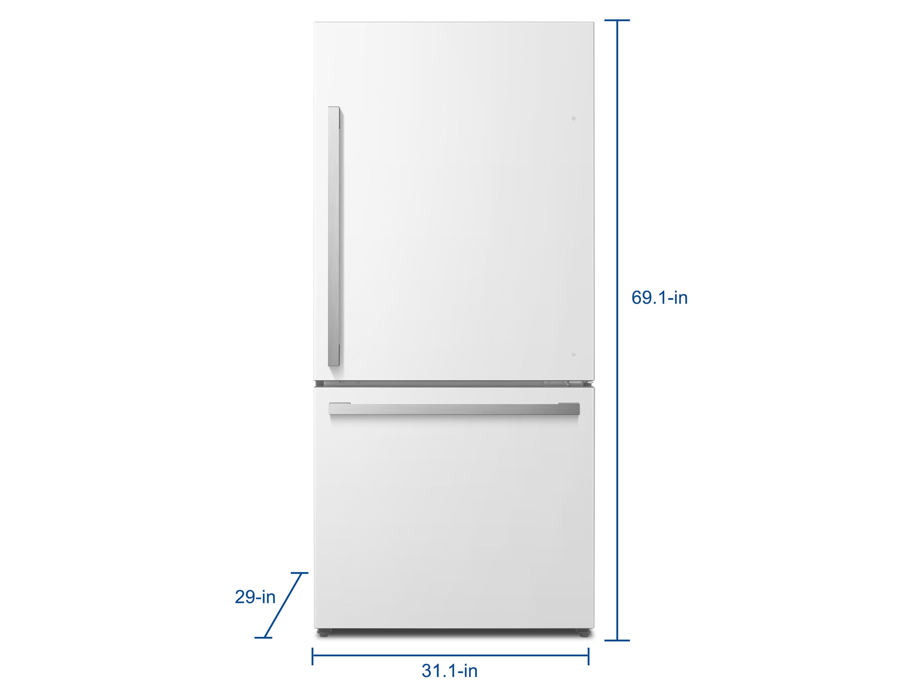 Refrigerador Hisense de 17.2 pies cúbicos de Profundidad de Mostrador con Congelador Inferior en color Blanco (Certificado ENERGY STAR) HRB171N6AWE
