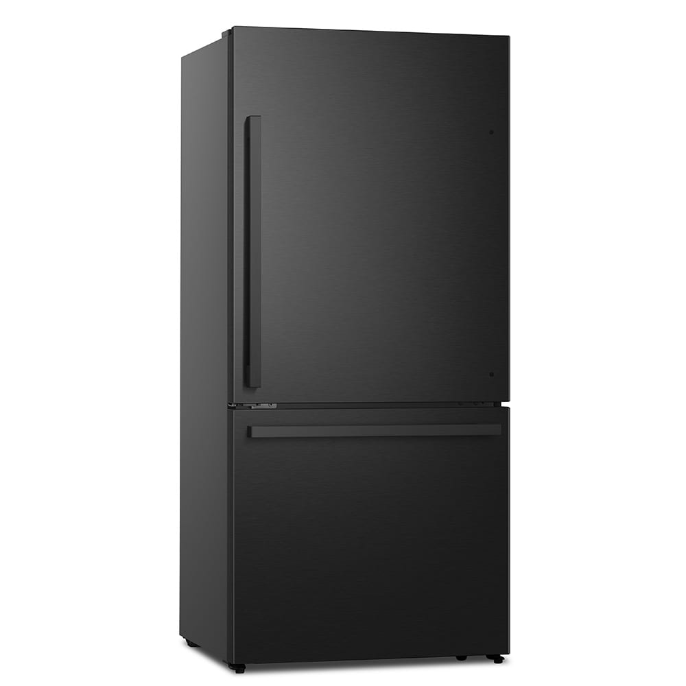 Refrigerador de Profundidad de Mostrador Hisense de 17.2 pies cúbicos con congelador inferior en acero negro metálico - Certificado ENERGY STAR HRB171N6ABE
