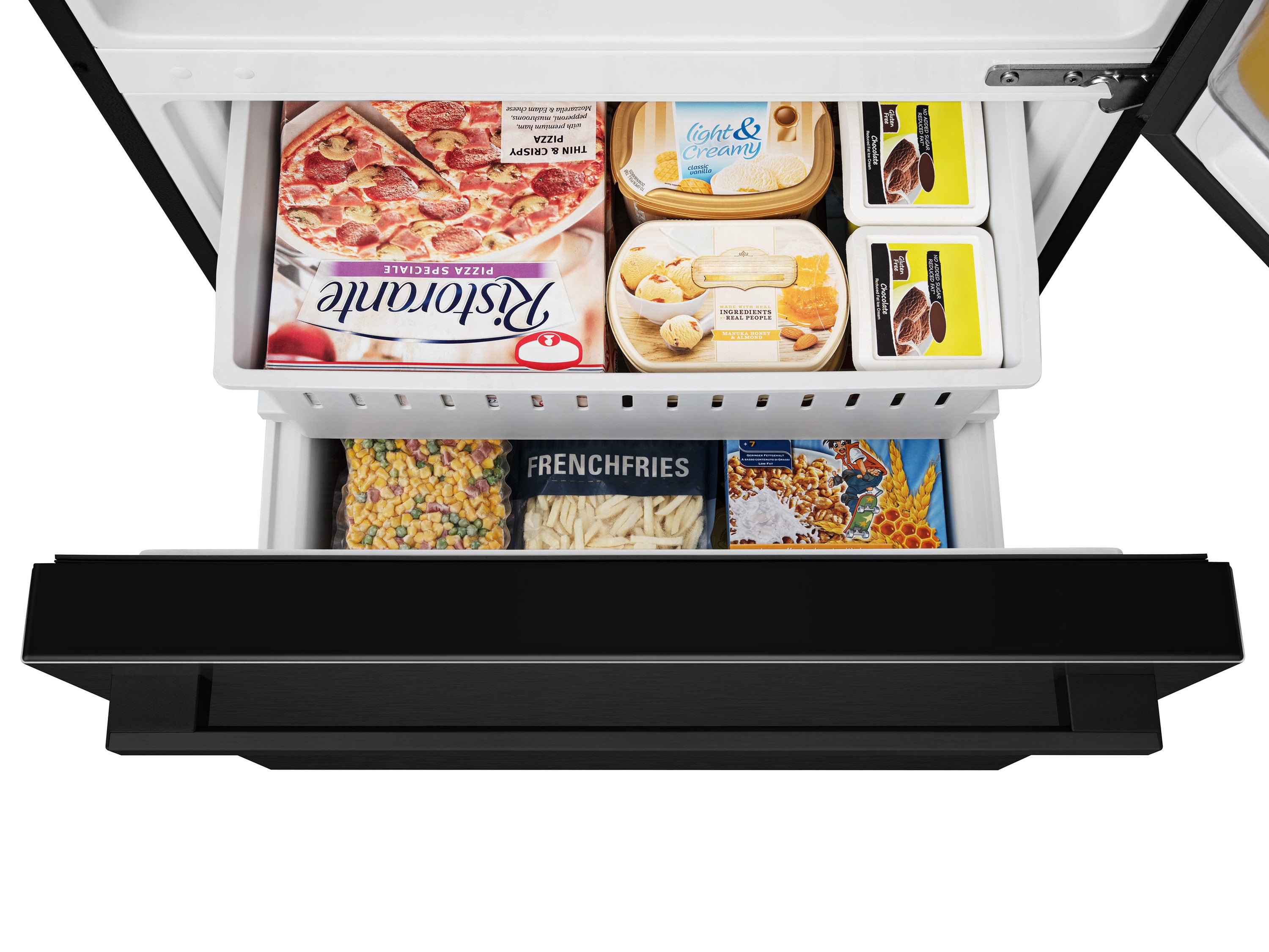 Refrigerador de Profundidad de Mostrador Hisense de 17.2 pies cúbicos con congelador inferior en acero negro metálico - Certificado ENERGY STAR HRB171N6ABE