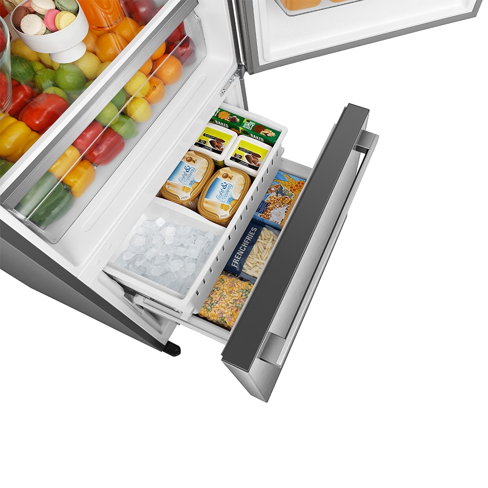Refrigerador Hisense de 17.2 pies cúbicos con congelador en la parte inferior y fabricador de hielo (Acero inoxidable resistente a huellas dactilares) Certificado ENERGY STAR HRB171N6BSE