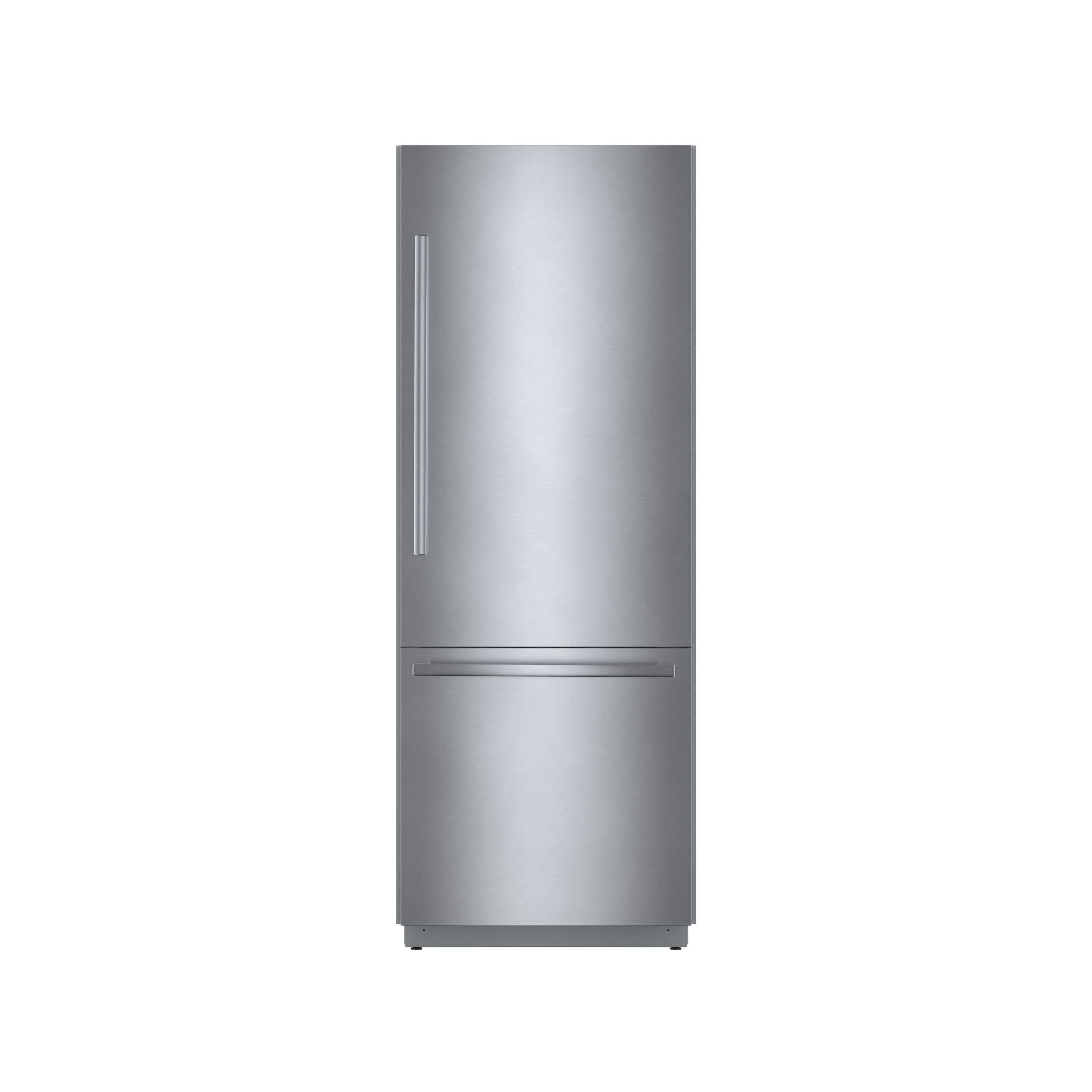 Refrigerador empotrado de fondo congelador de acero inoxidable de la Serie Bosch Benchmark de 16 pies cúbicos con máquina de hielo (Certificado ENERGY STAR) B30BB935SS