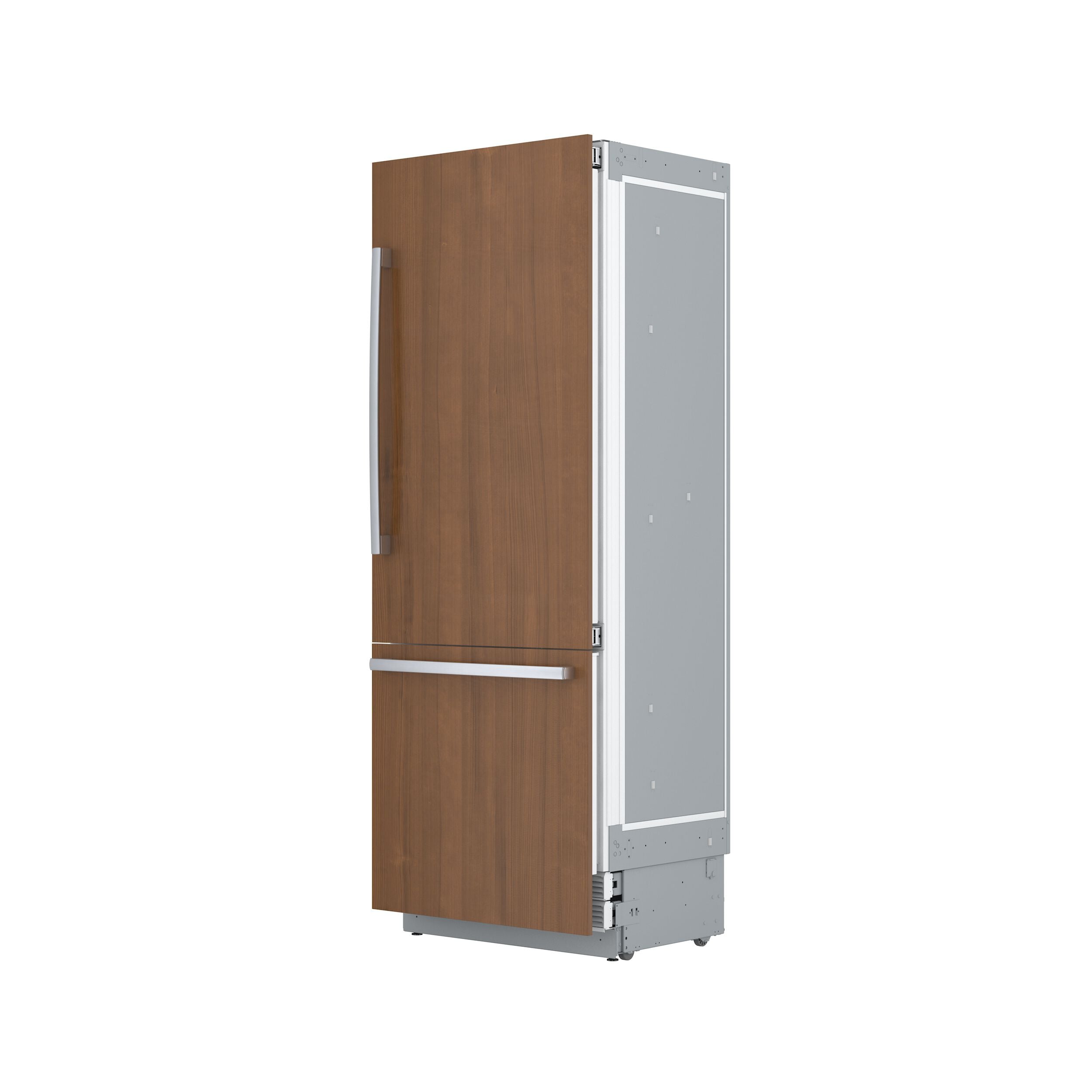 Refrigerador empotrado de profundidad de mostrador de 16 pies cúbicos de la serie Bosch Benchmark con congelador inferior y fabricador de hielo (Multi) certificado ENERGY STAR B30IB905SP