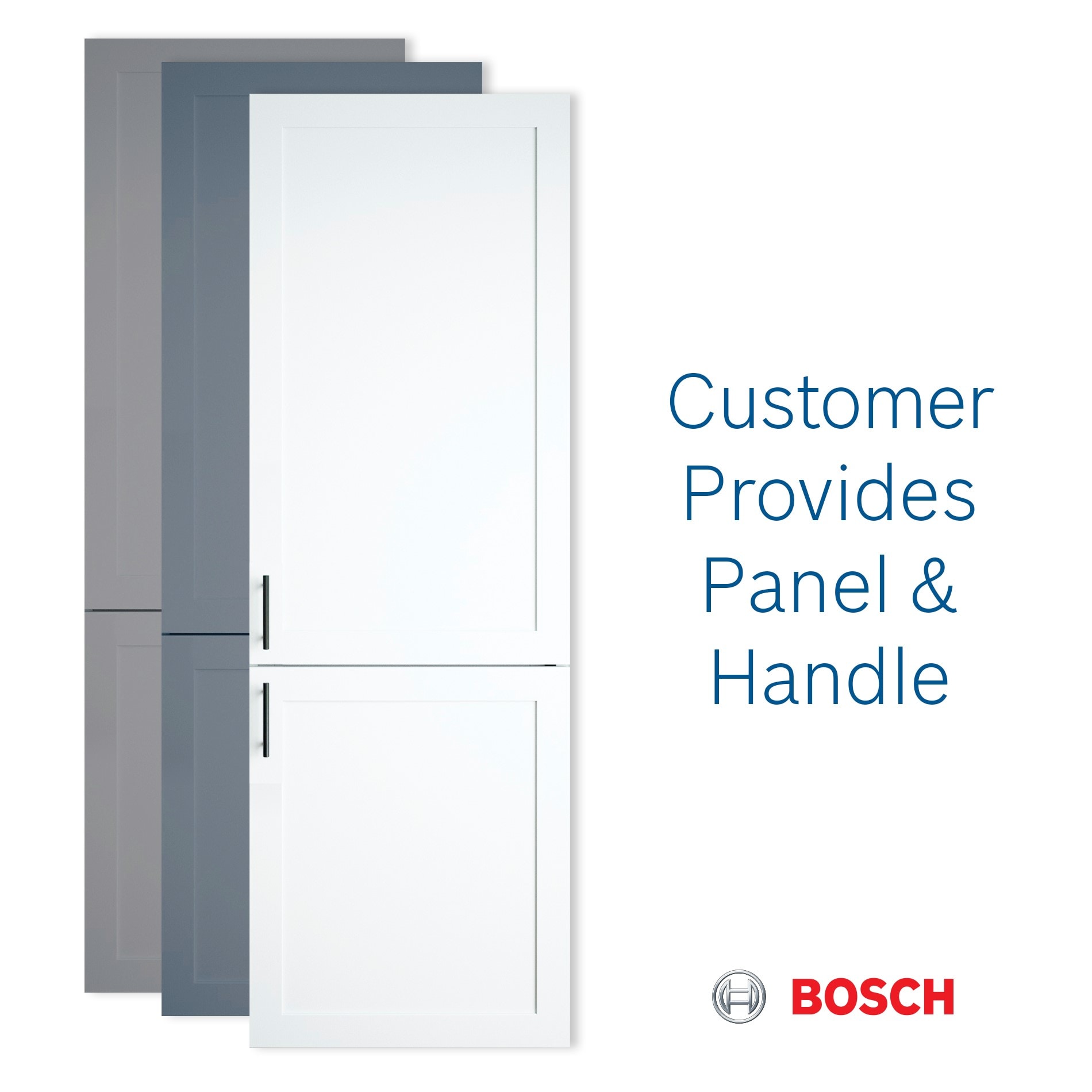 Refrigerador empotrado de profundidad de mostrador de 16 pies cúbicos de la serie Bosch Benchmark con congelador inferior y fabricador de hielo (Multi) certificado ENERGY STAR B30IB905SP