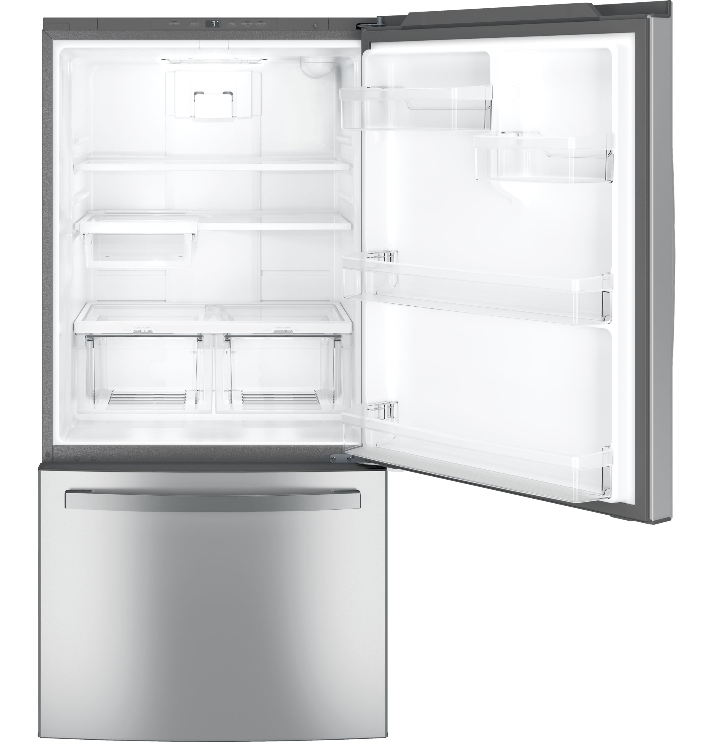 Refrigerador de fondo congelador estándar de 24.9 pies cúbicos con fábrica de hielo (acero inoxidable) certificado ENERGY STAR