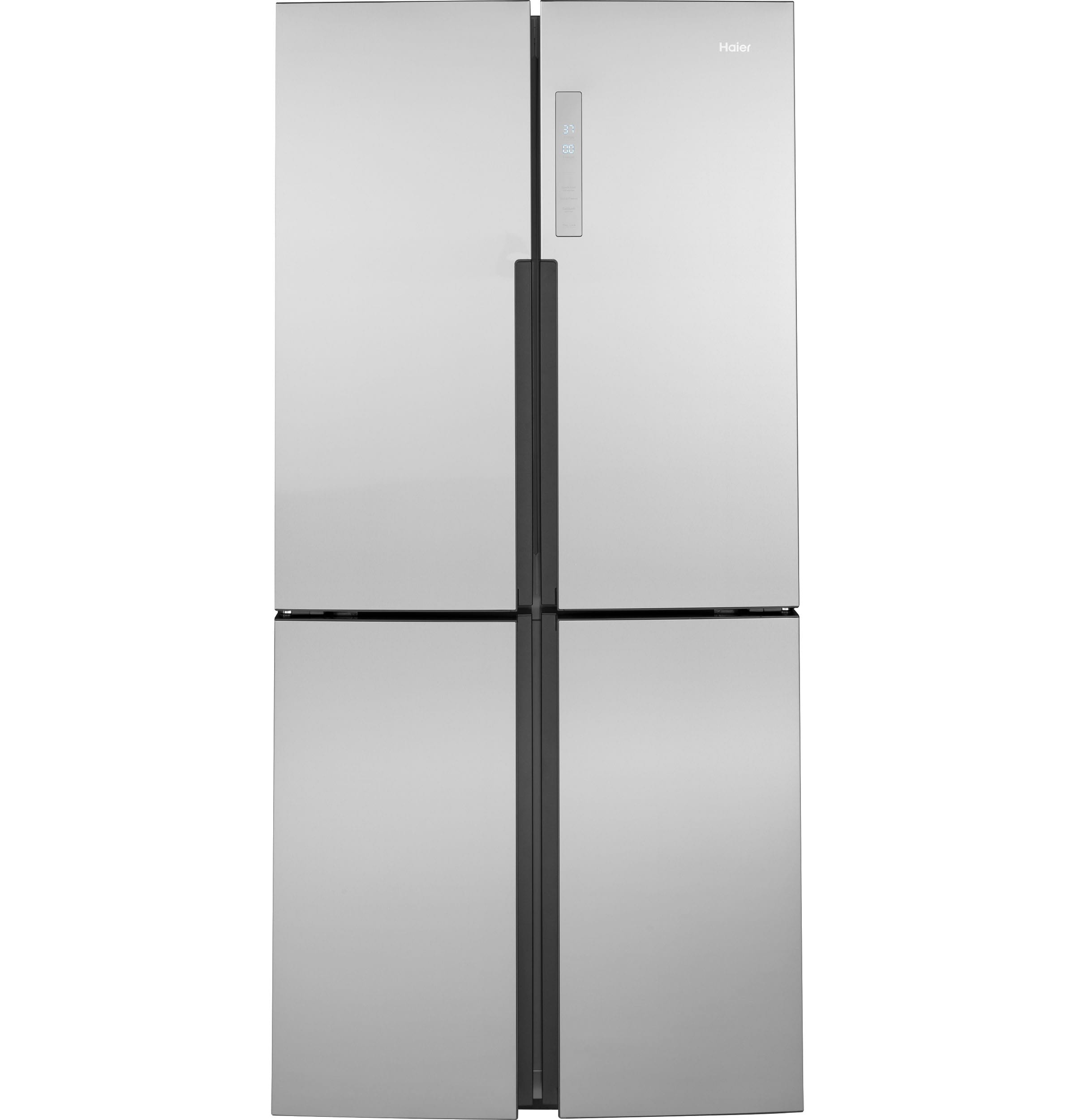 Refrigerador Haier de 16.8 pies cúbicos de profundidad de mostrador con congelador inferior y opción de fabricador de hielo (se vende por separado) (Acero inoxidable) Certificado ENERGY STAR QHE16HYPFS