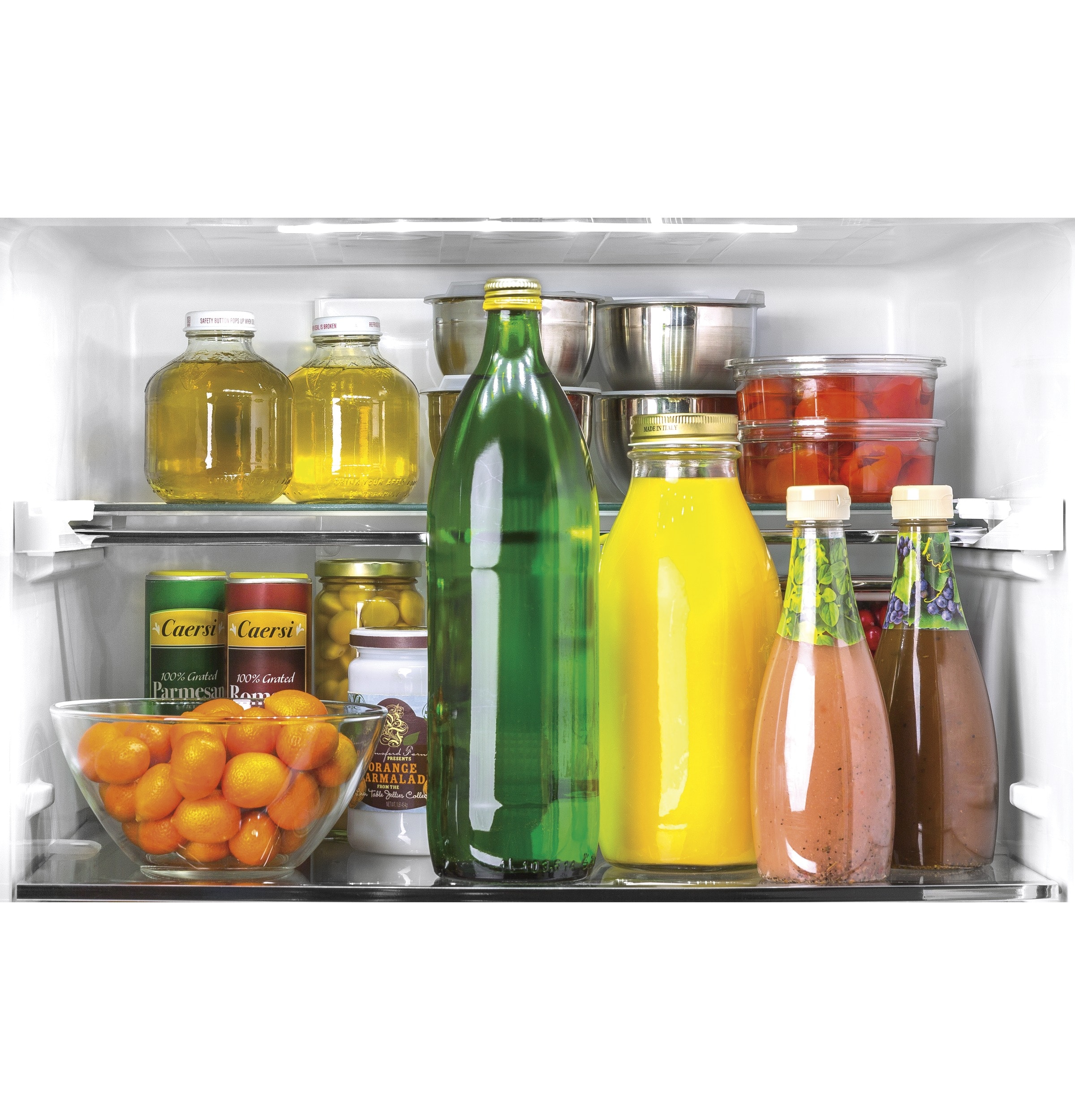 Refrigerador de fondo congelador GE de 11.9 pies cúbicos, con opción de fabricador de hielo (se vende por separado) en acero inoxidable certificado ENERGY STAR GLE12HSPSS