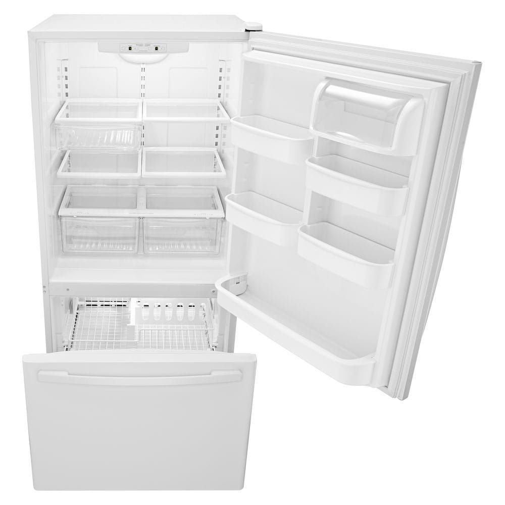Refrigerador con congelador en la parte inferior de 22.1 pies cúbicos de profundidad estándar con opción para máquina de hielo (se vende por separado) (Blanco)