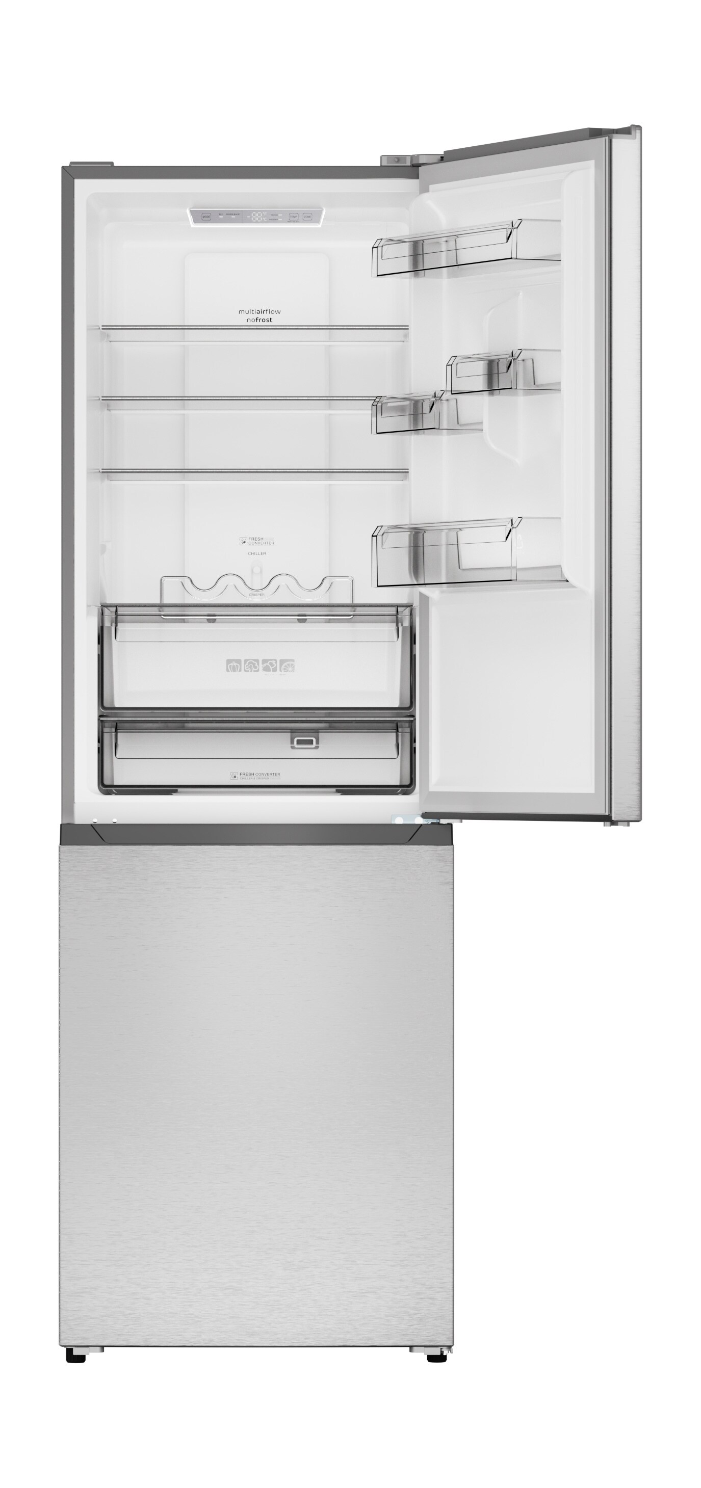 Refrigerador de fondo congelador estándar de acero inoxidable de 11.5 pies cúbicos con certificación ENERGY STAR