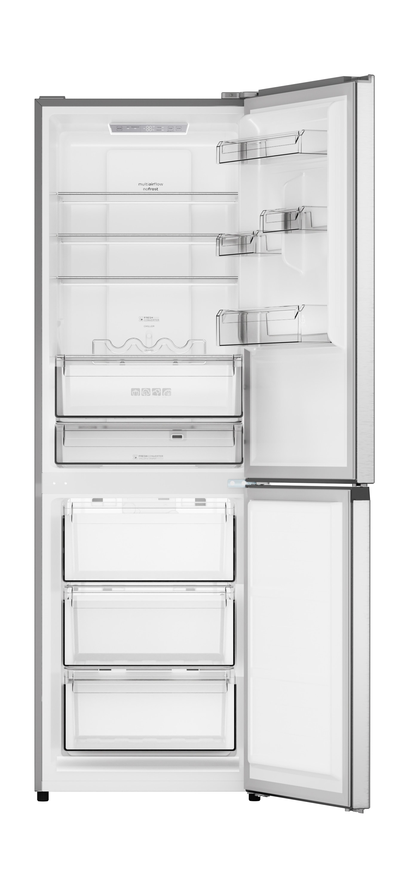 Refrigerador de fondo congelador estándar de acero inoxidable de 11.5 pies cúbicos con certificación ENERGY STAR