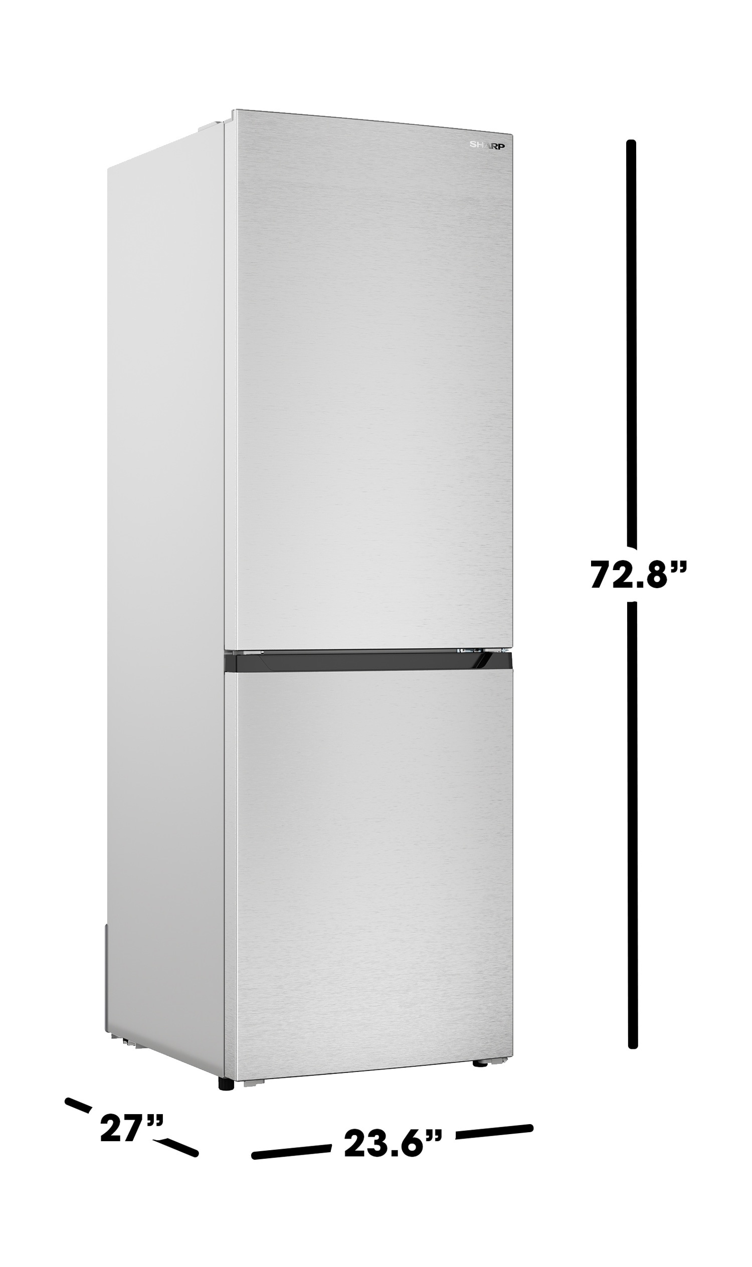 Refrigerador de fondo congelador estándar de acero inoxidable de 11.5 pies cúbicos con certificación ENERGY STAR
