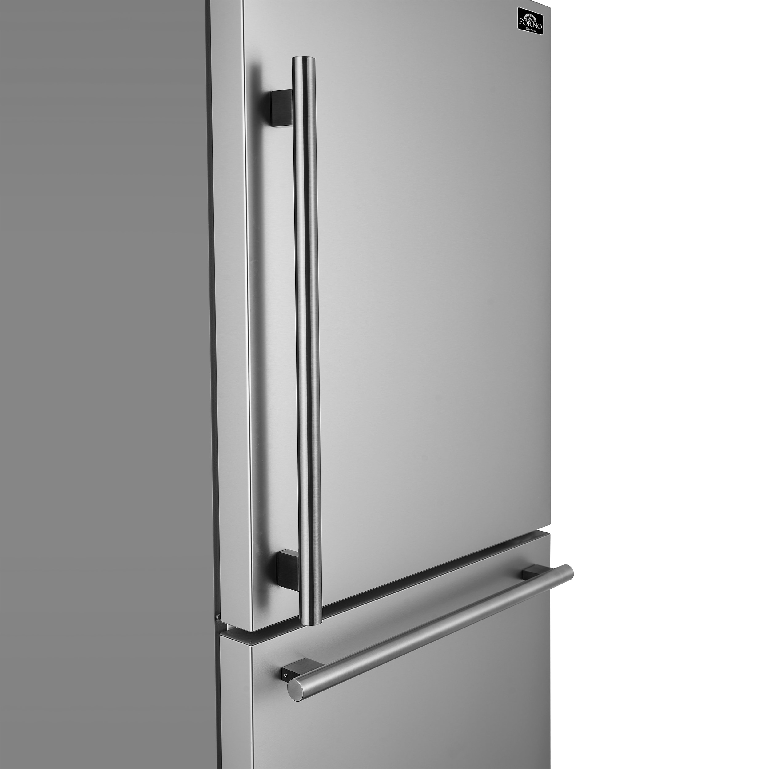 Refrigerador Stainless Steel con Congelador Inferior de Profundidad al Mostrador de 17.2 Pies Cúbicos FORNO Milano Espresso Certificado ENERGY STAR FFFFD1785-31S