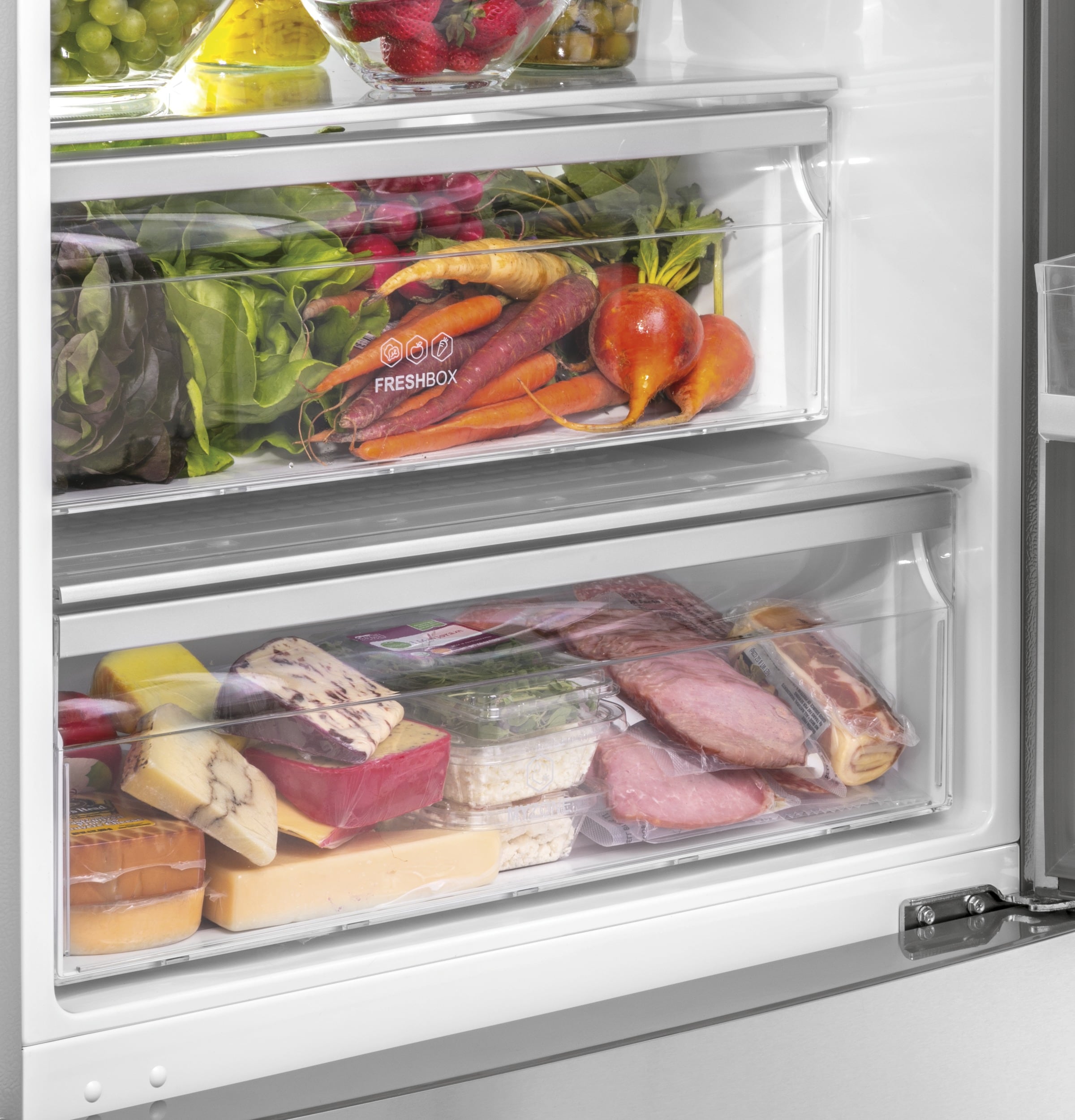 Refrigerador de fondo congelador estándar de 15 pies cúbicos de acero inoxidable - Certificado ENERGY STAR