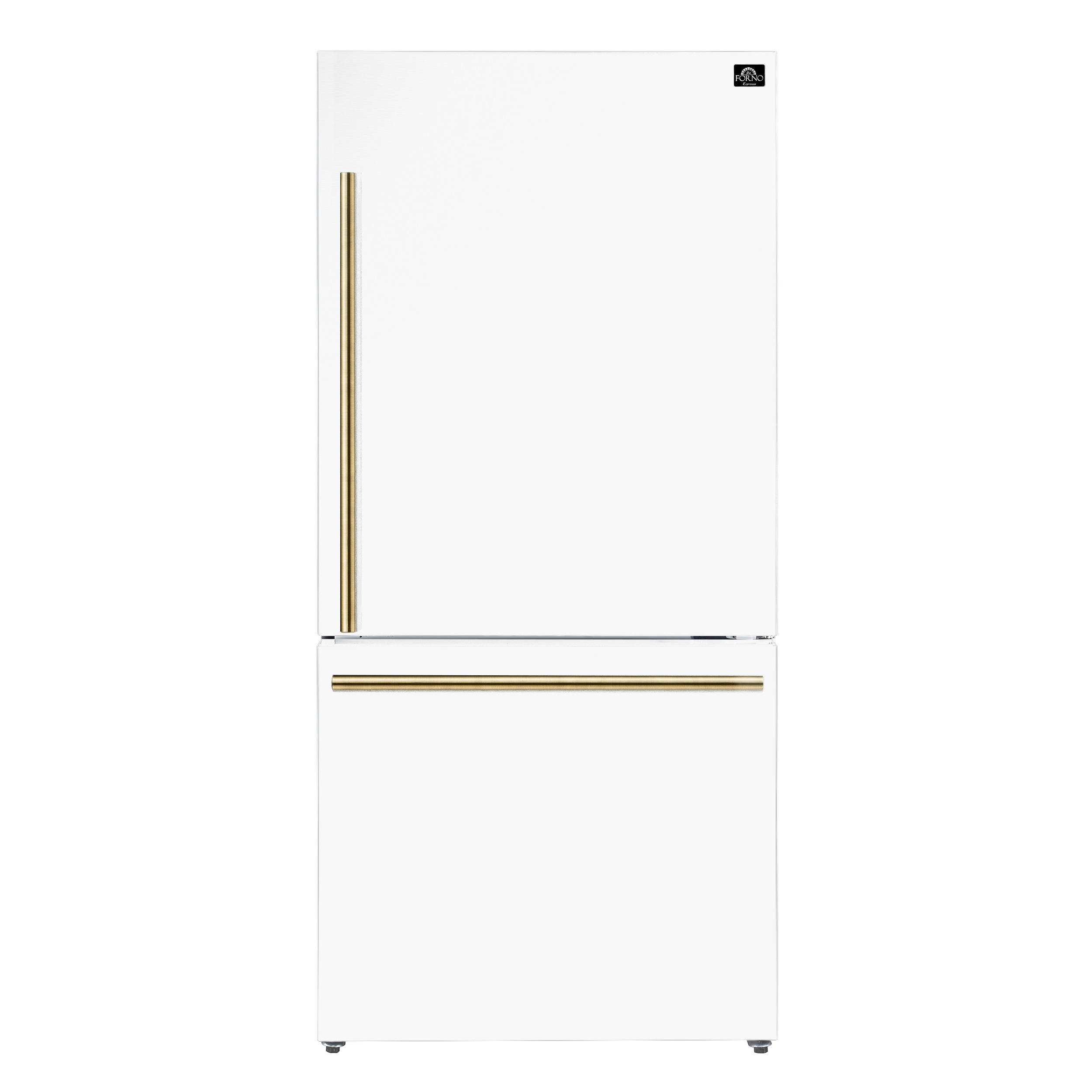 Refrigerador con congelador inferior de profundidad de mostrador de 17.2 pies cúbicos en color blanco, certificado ENERGY STAR