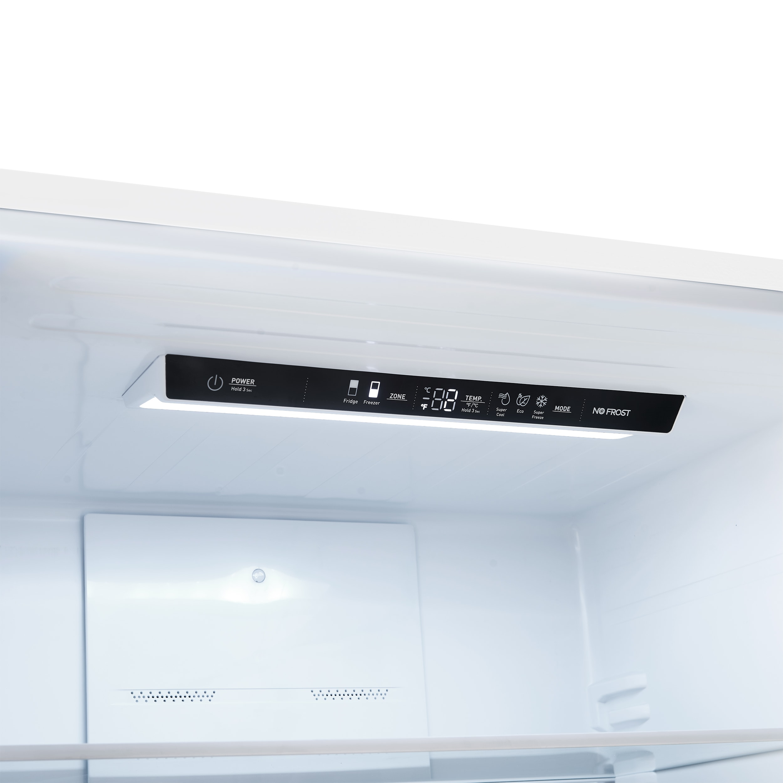 Refrigerador con congelador inferior de profundidad de mostrador de 17.2 pies cúbicos en color blanco, certificado ENERGY STAR