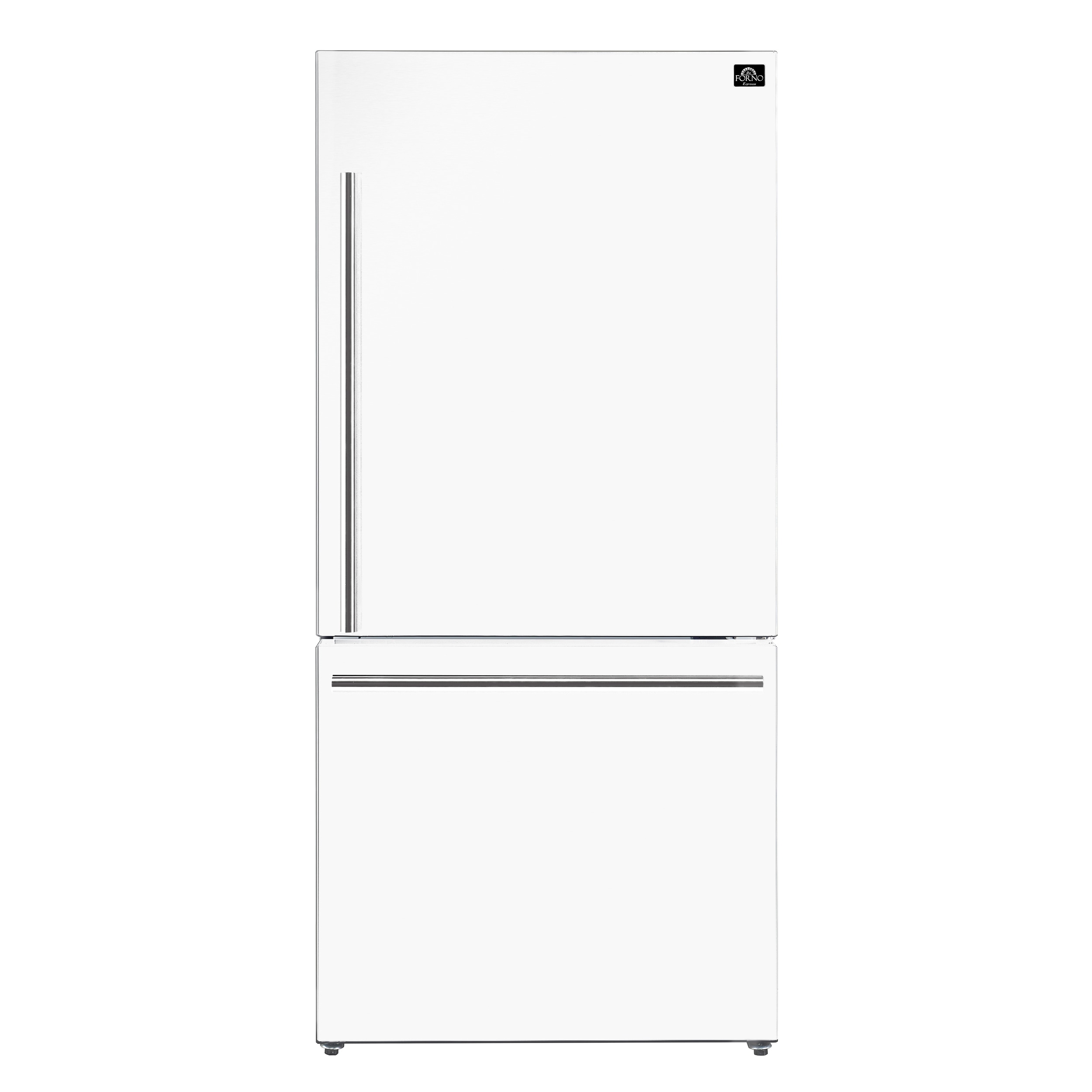 Refrigerador con congelador inferior de profundidad de mostrador de 17.2 pies cúbicos en color blanco, certificado ENERGY STAR