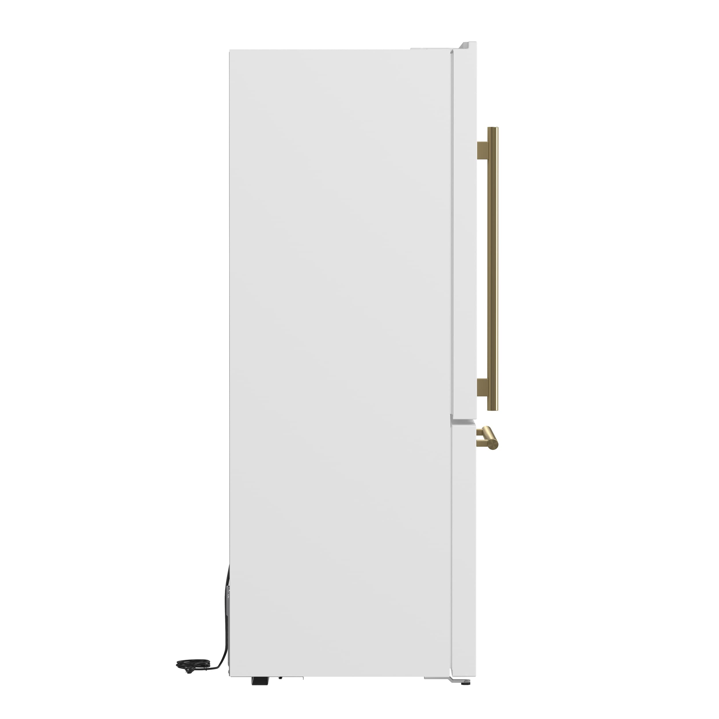 Refrigerador con congelador inferior de profundidad de mostrador de 17.2 pies cúbicos en color blanco, certificado ENERGY STAR