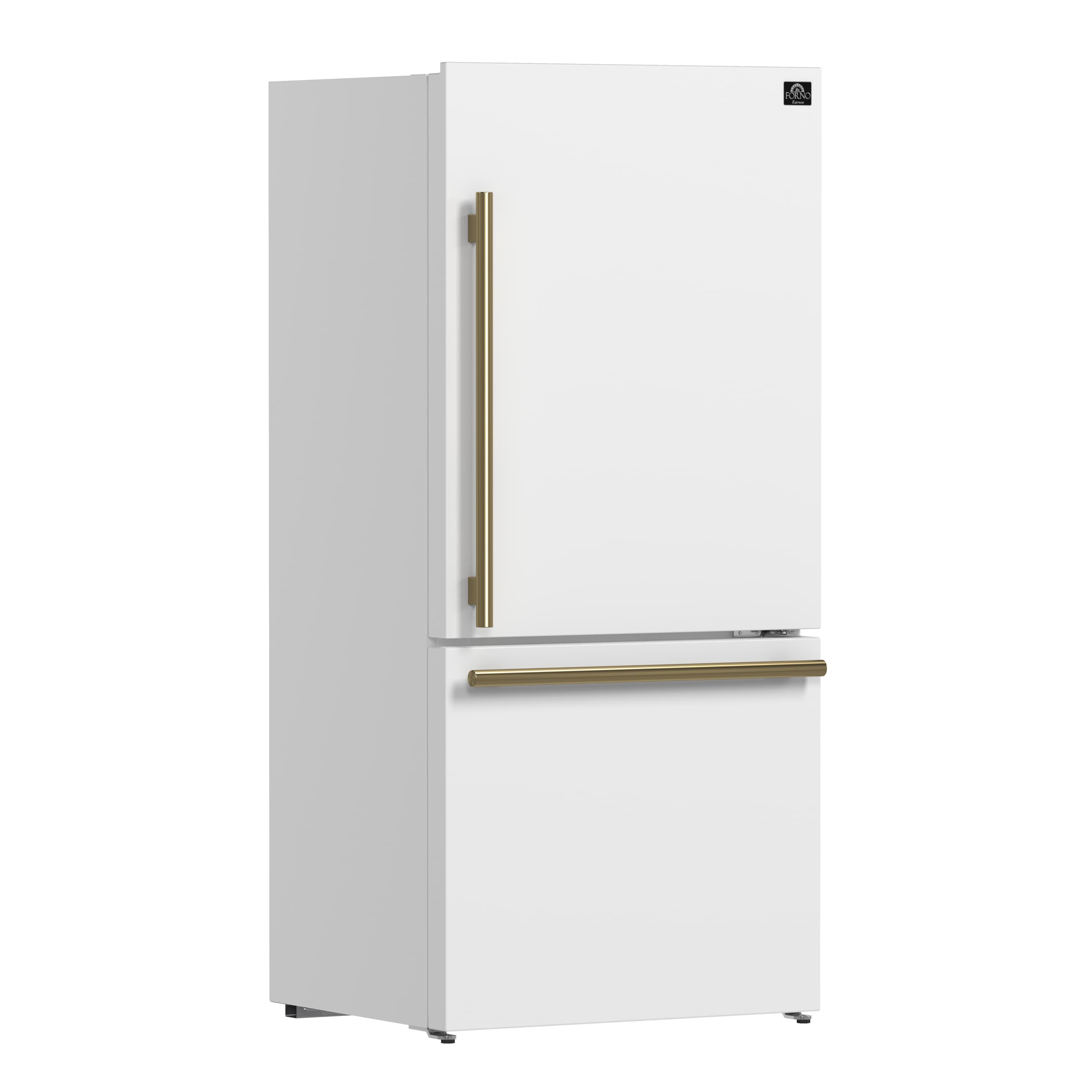 Refrigerador con congelador inferior de profundidad de mostrador de 17.2 pies cúbicos en color blanco, certificado ENERGY STAR