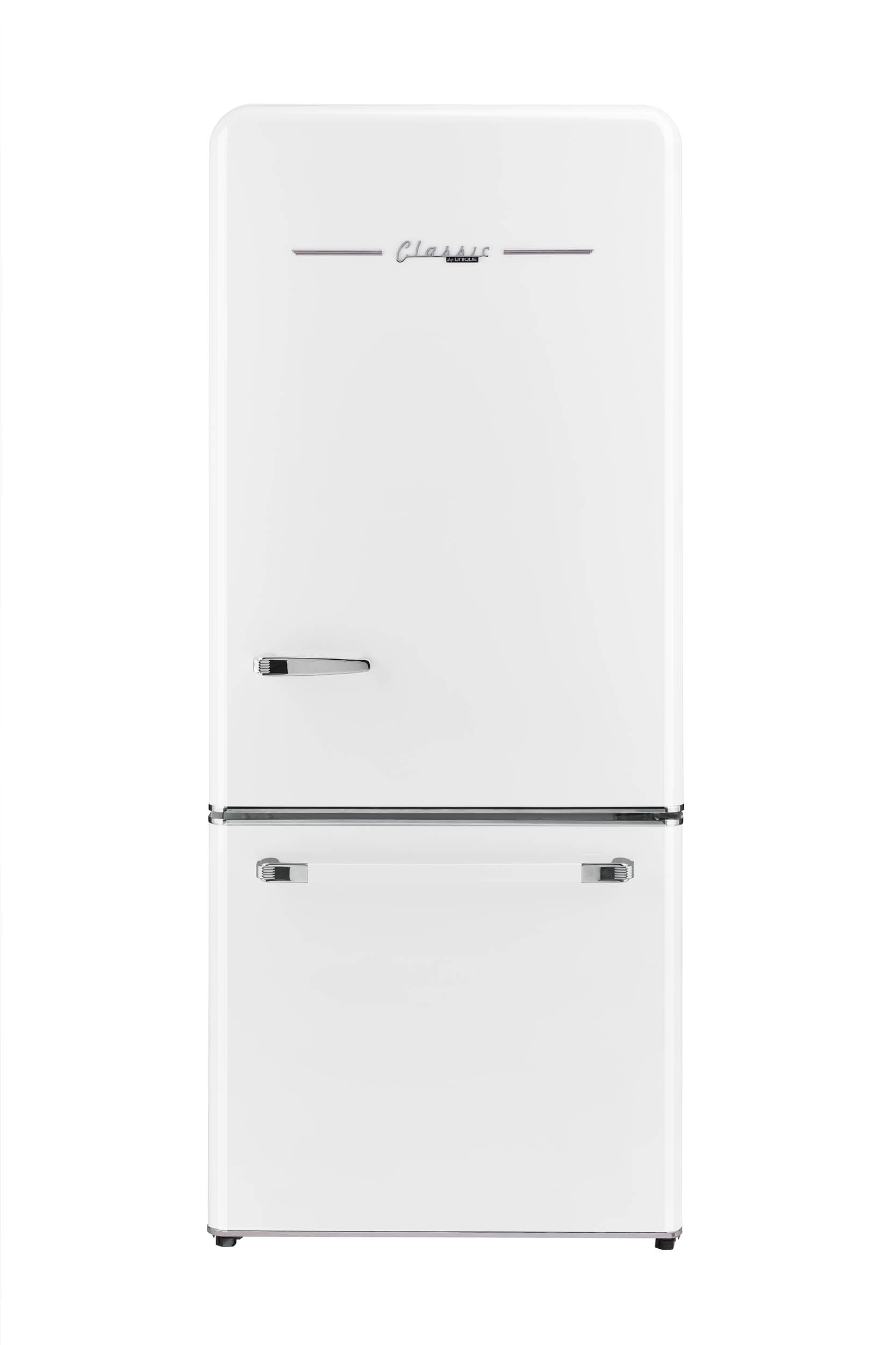 Refrigerador Retro Clásico ÚNICO de 17.7 Pies Cúbicos con Congelador Inferior y Hacedor de Hielo (Blanco Malvavisco) Certificado ENERGY STAR UGP-510L W AC