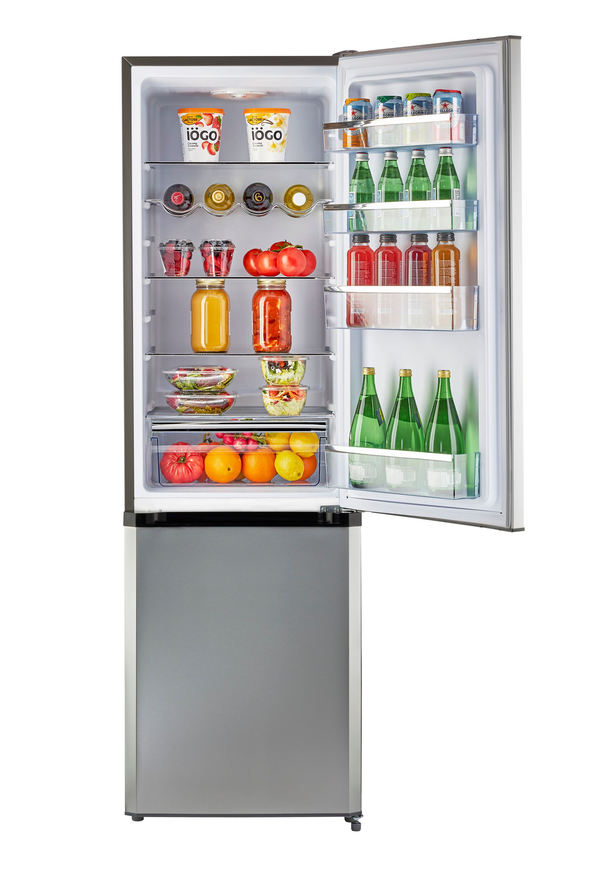 Refrigerador de Acero Inoxidable con Congelador Inferior de Profundidad al Mostrador de 8.7 Pies Cúbicos de Prestigio Único - Certificado ENERGY STAR
