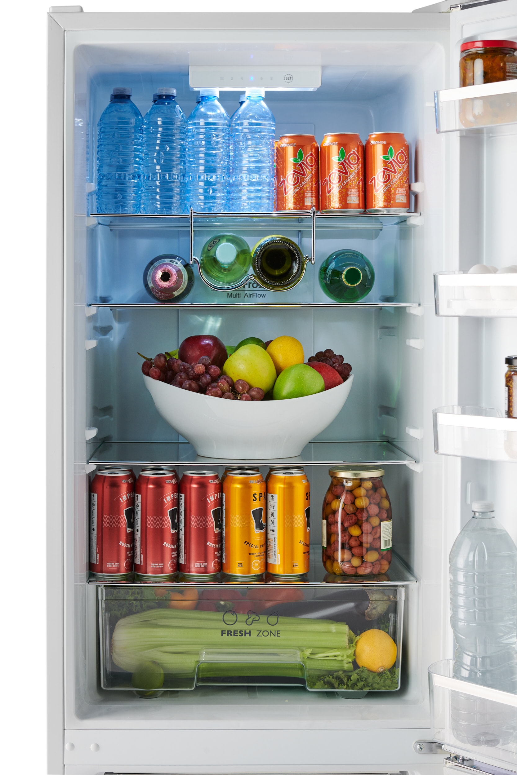 Refrigerador iio Retro-Mod RM1 de 11 pies cúbicos con congelador en la parte inferior de profundidad estándar en color blanco