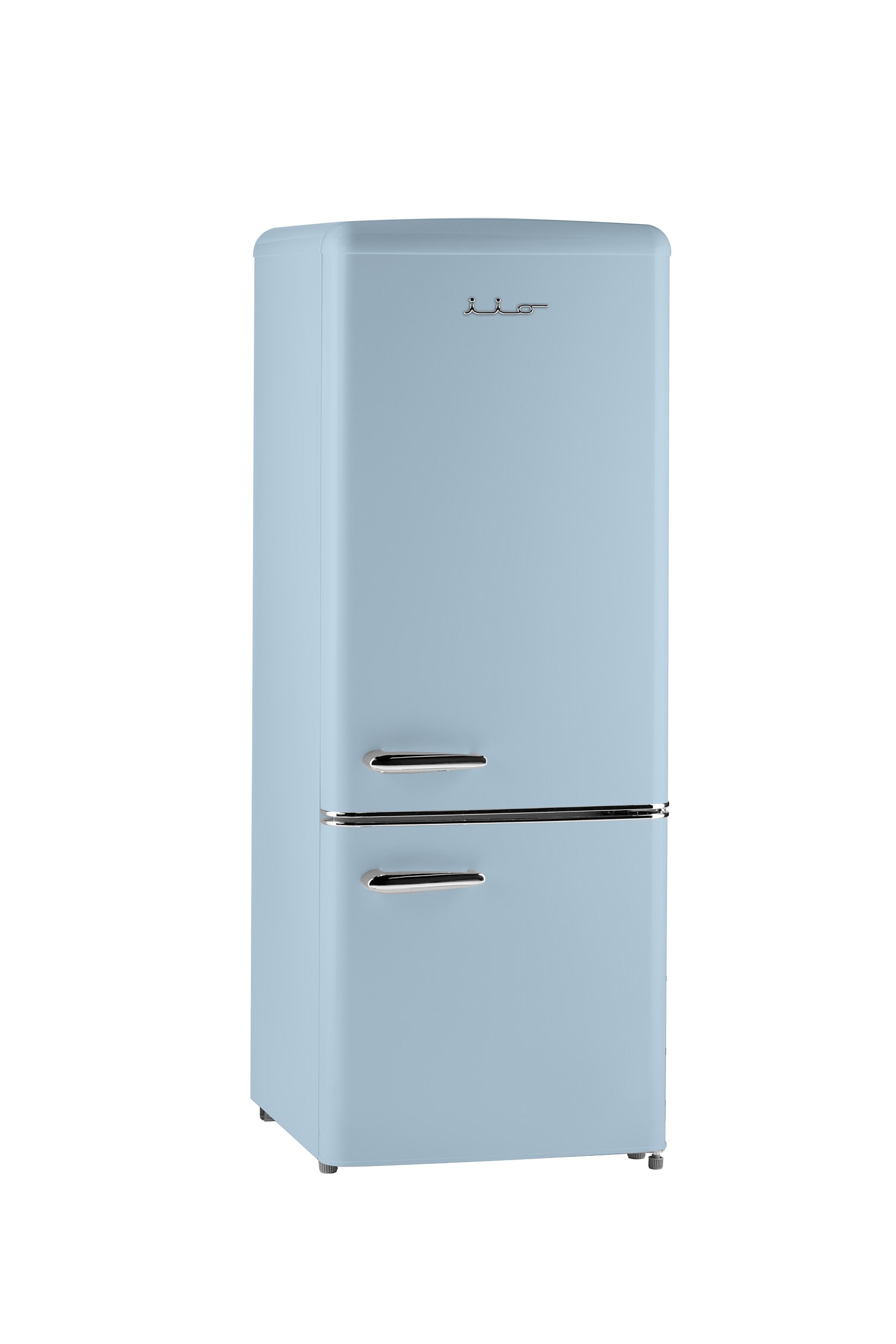 Refrigerador Retro FF1 de 7 pies cúbicos con congelador inferior de profundidad estándar en color azul claro con certificación ENERGY STAR