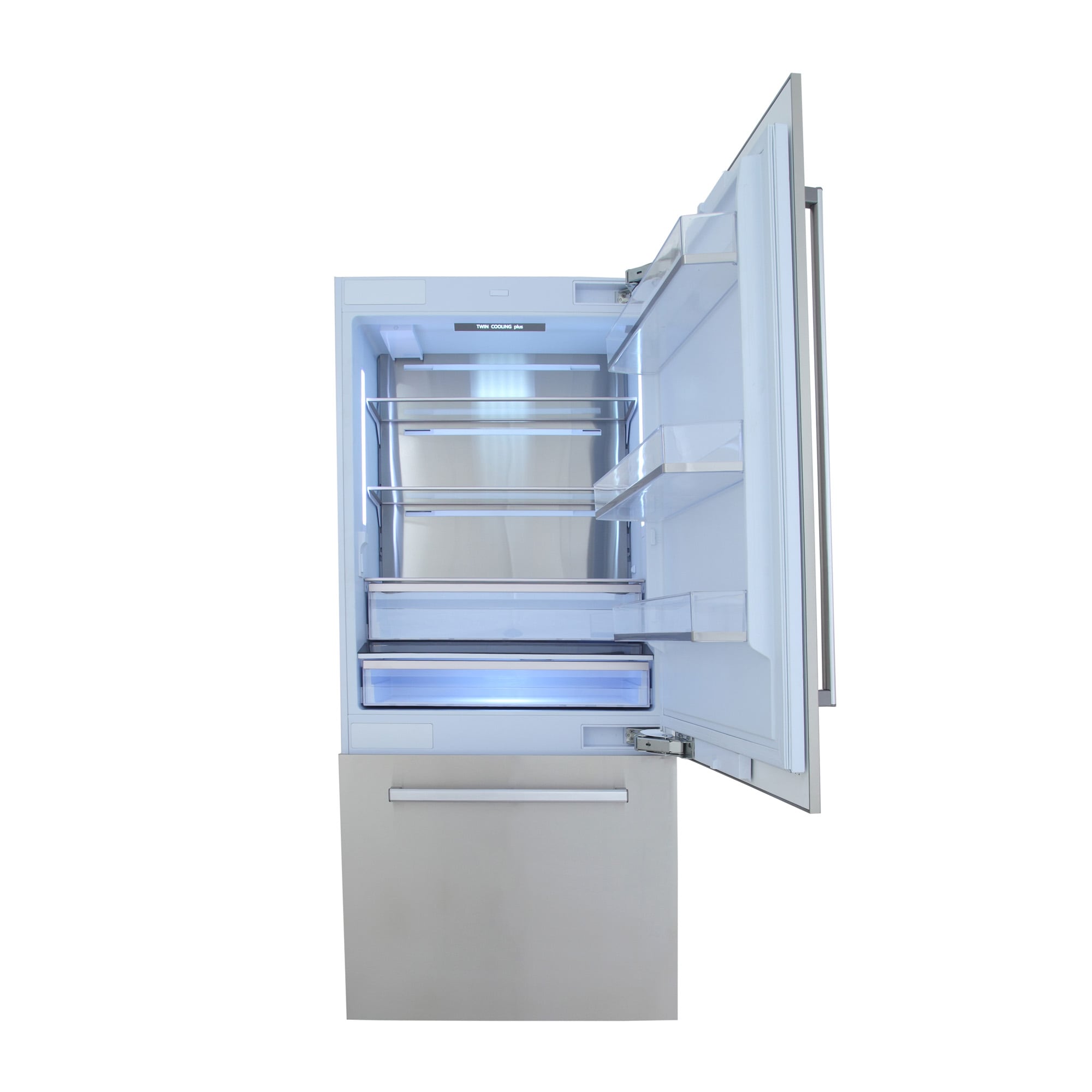 Refrigerador Empotrable de Profundidad de Mostrador de 19.8 pies cúbicos con Congelador Inferior y Fabricador de Hielo (Blanco) Certificado ENERGY STAR