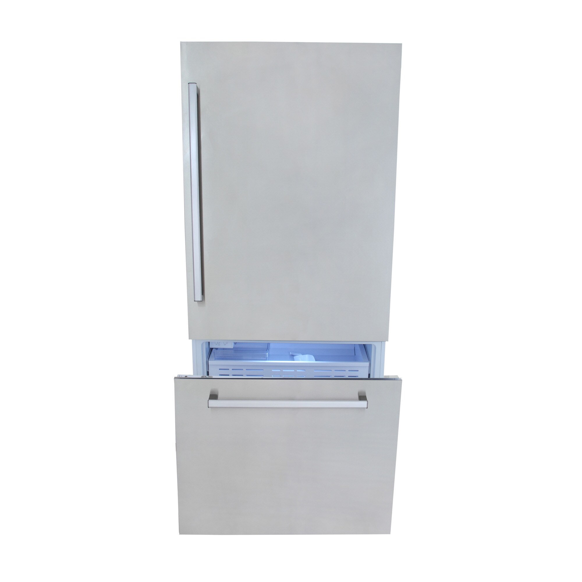 Refrigerador Empotrable de Profundidad de Mostrador de 19.8 pies cúbicos con Congelador Inferior y Fabricador de Hielo (Blanco) Certificado ENERGY STAR