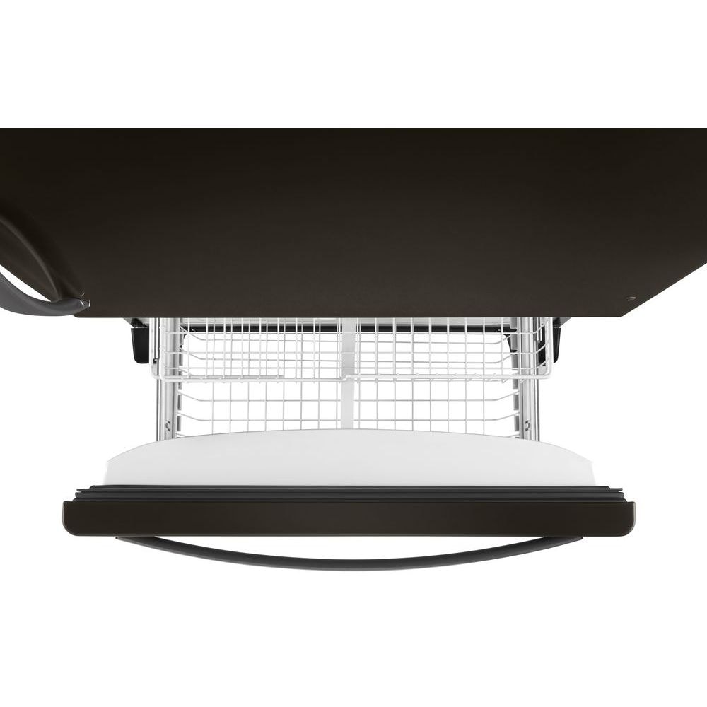 Refrigerador de fondo congelador estándar de 22.1 pies cúbicos de Whirlpool con fabricador de hielo (negro inoxidable resistente a huellas) certificado ENERGY STAR WRB322DMHV