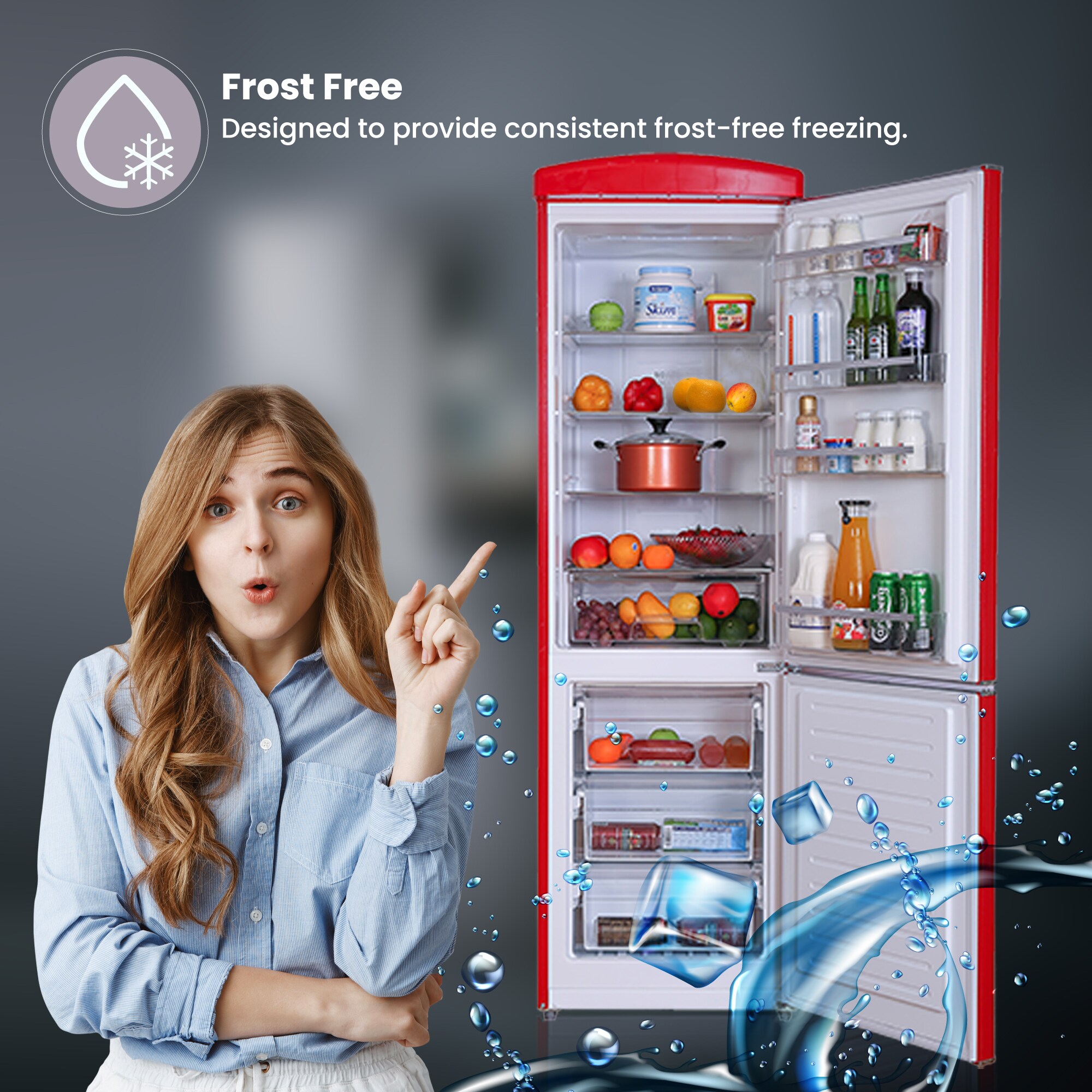Refrigerador Reductor de Congelador Inferior Estándar de 10.7 Pies Cúbicos