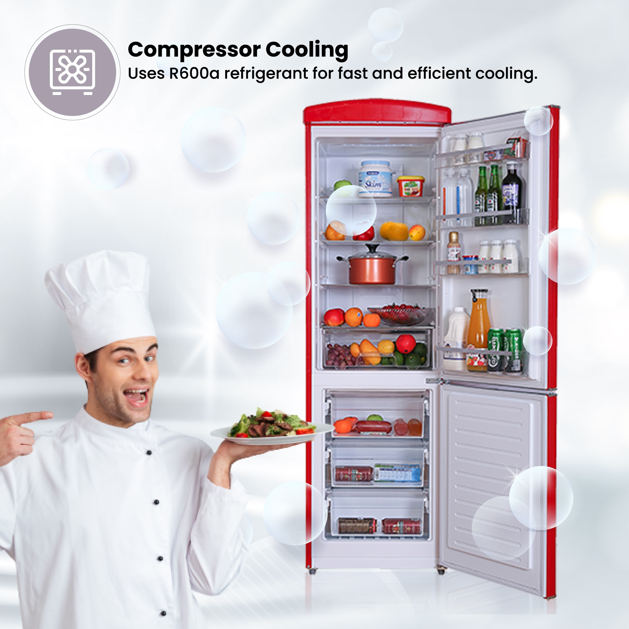 Refrigerador Reductor de Congelador Inferior Estándar de 10.7 Pies Cúbicos