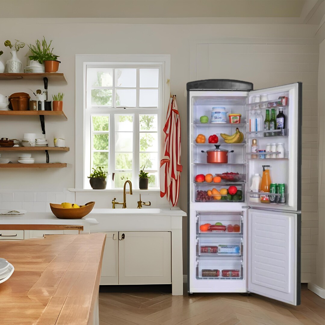 Refrigerador con Congelador Abajo de 10.7 Pies Cúbicos en Negro