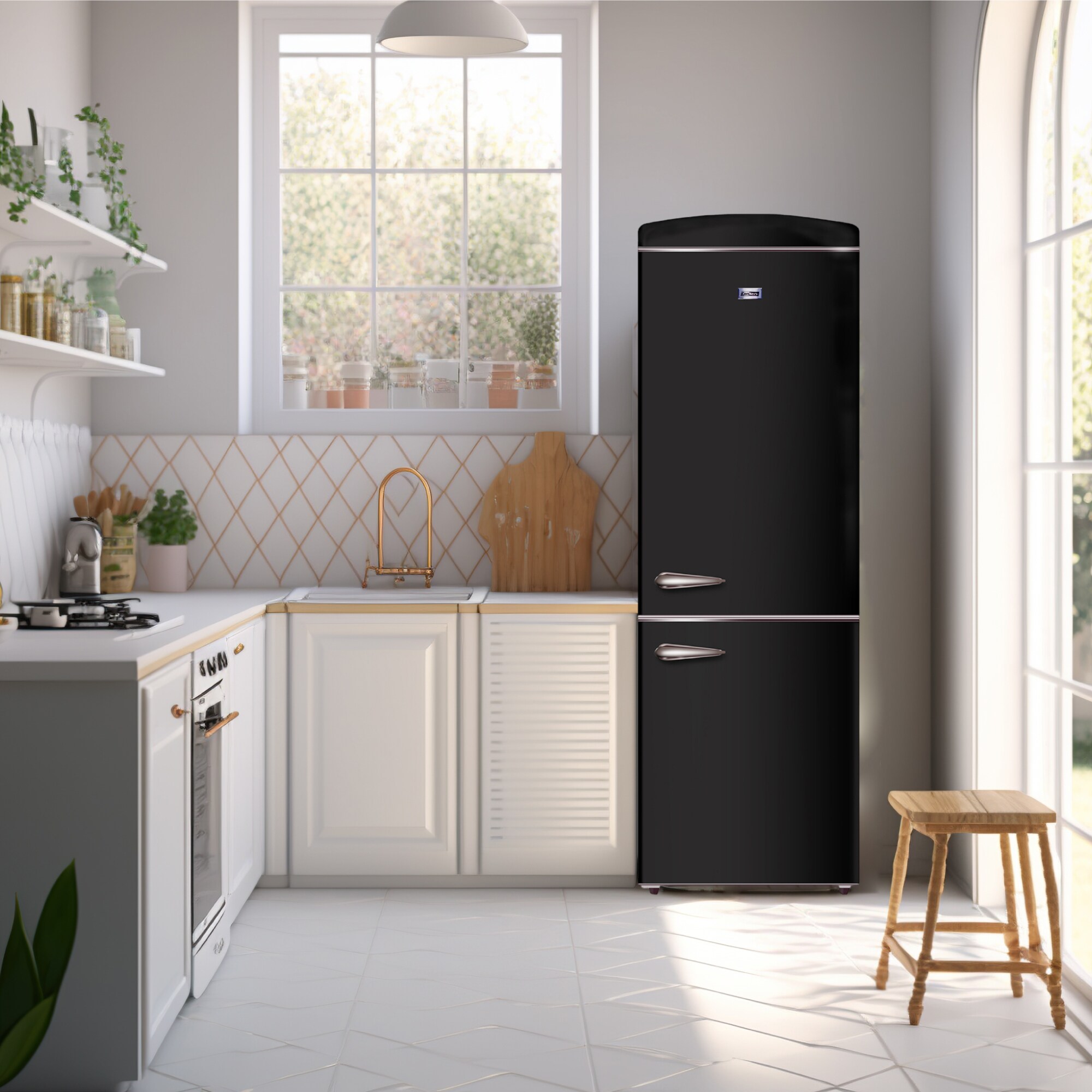 Refrigerador con Congelador Abajo de 10.7 Pies Cúbicos en Negro